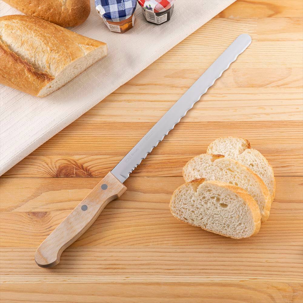 日本貝印KAI－三段波紋麵包刀（22cm）