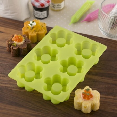 日本貝印KAI－花型中空矽膠模（6連）