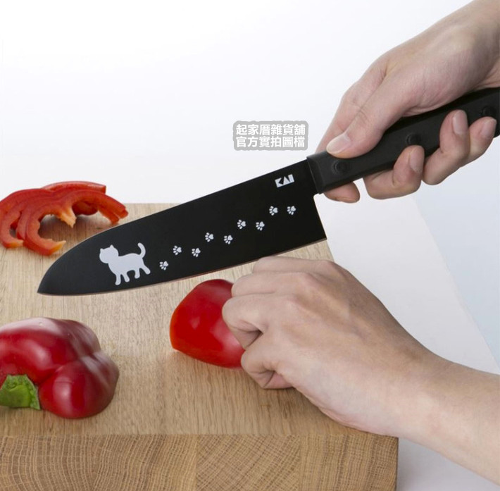 日本貝印KAI－貓咪三德刀（16.5cm）