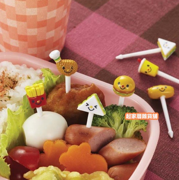 日本TORUNE m'sa－三明治 薯條 漢堡造型食物裝飾固定叉