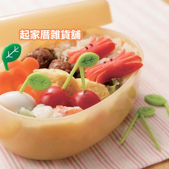 日本TORUNE m'sa－櫻桃葉子造型食物裝飾固定叉