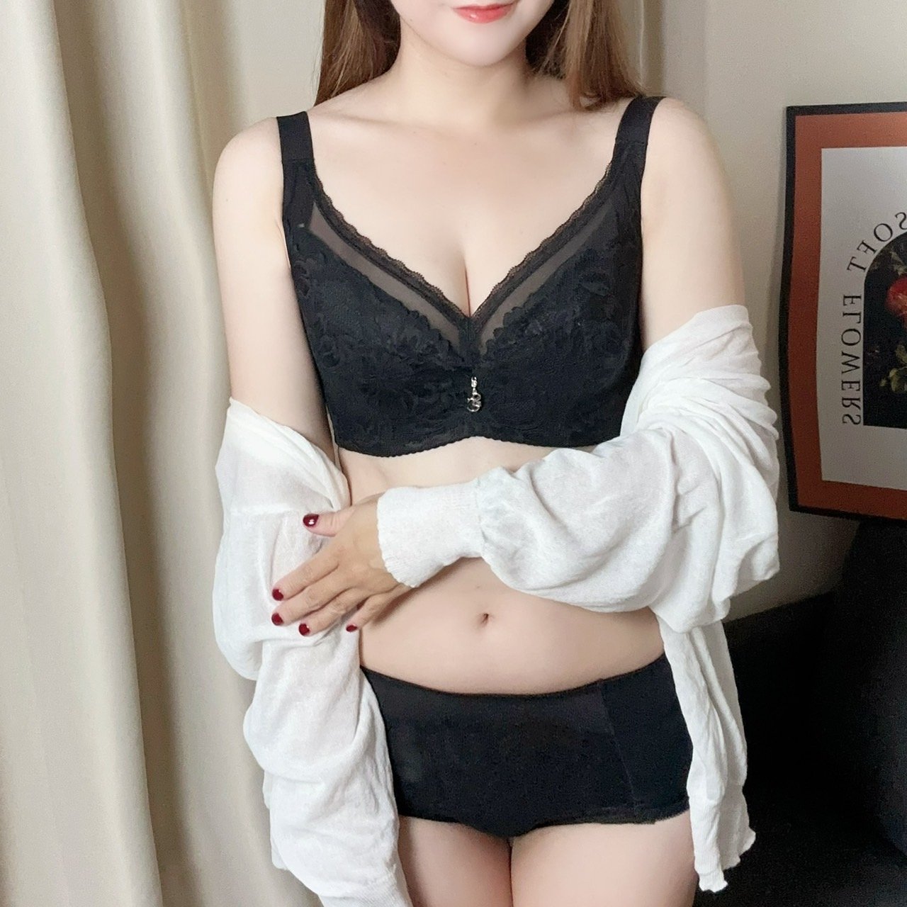 單內衣 【桃花朵朵】高彈力側收調整型內衣B-E罩