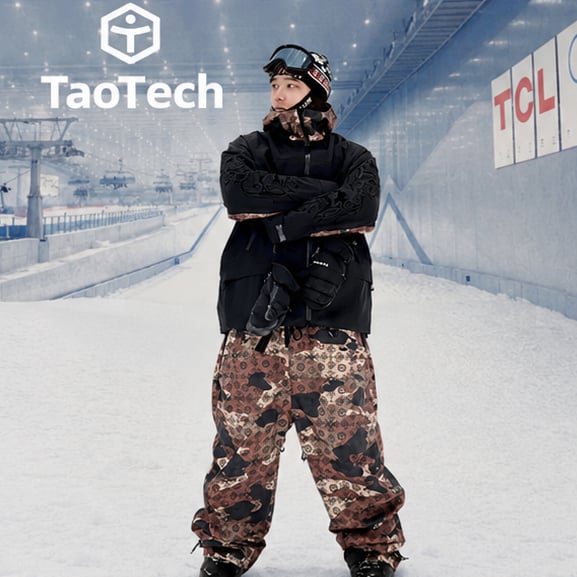 Taotech｜新款-3L日式寬鬆雪服+雪褲套組(迷彩限定色)**預購