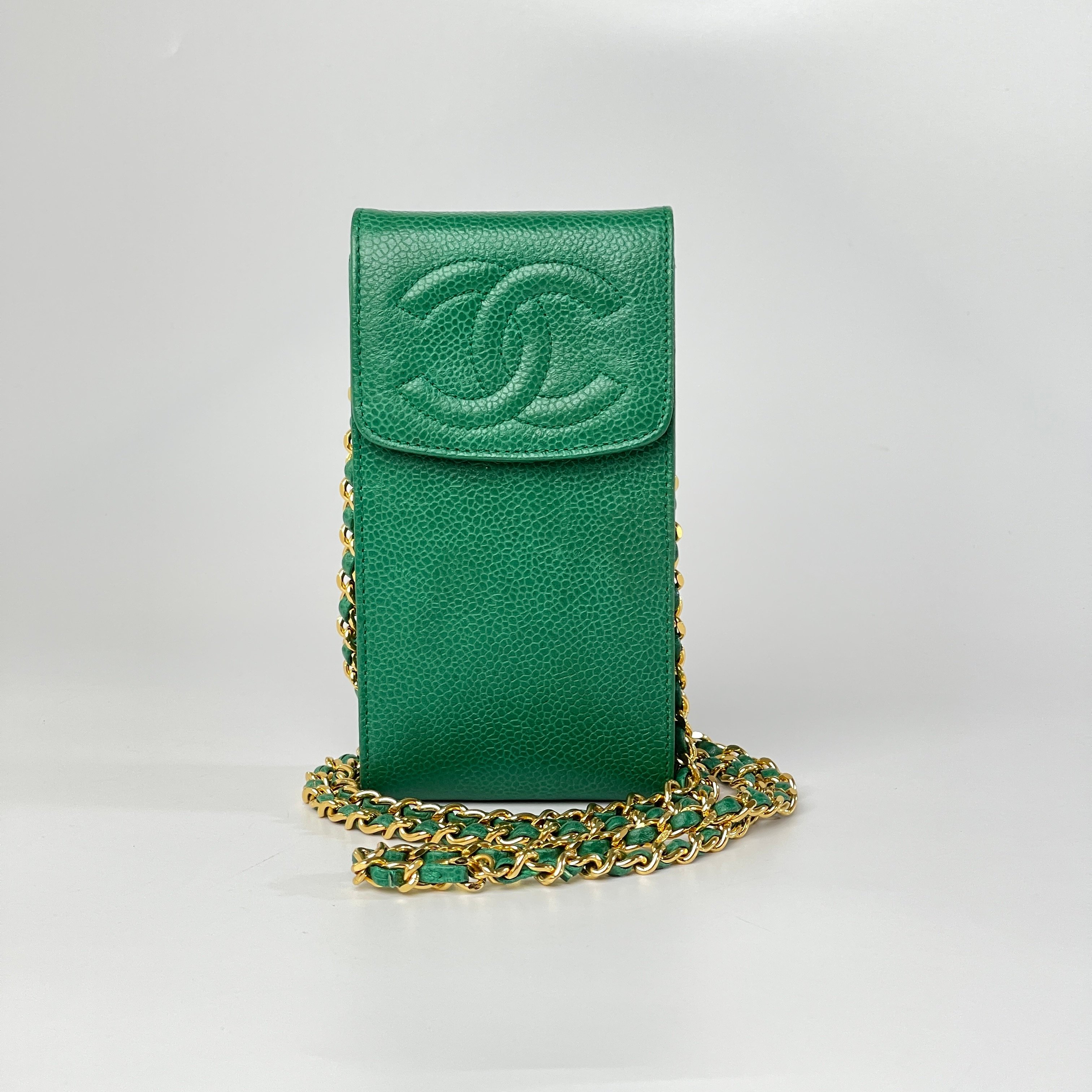Chanel 荔皮手機包（綠）