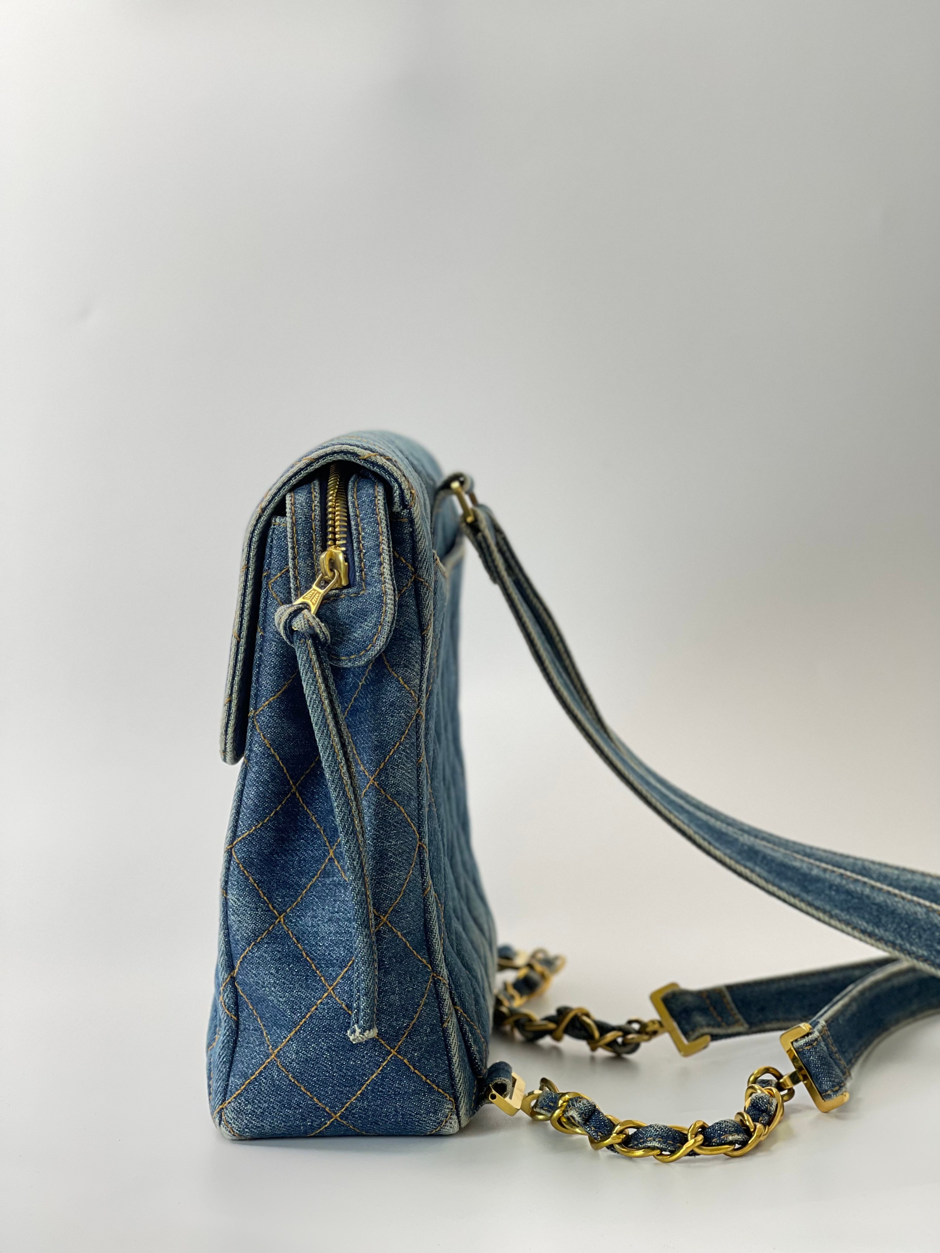 Chanel牛仔後背包