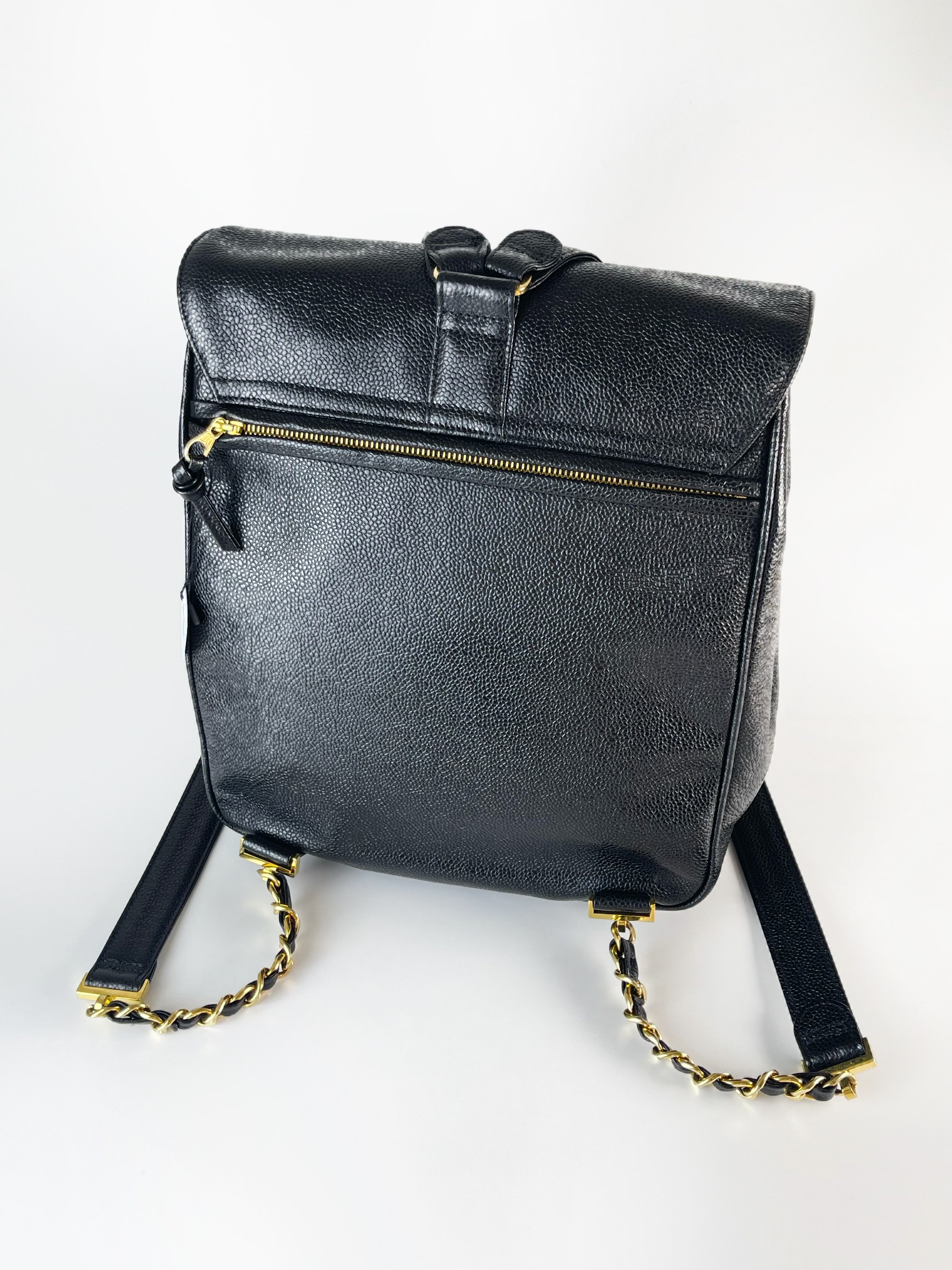 Chanel 小金球大logo後背包