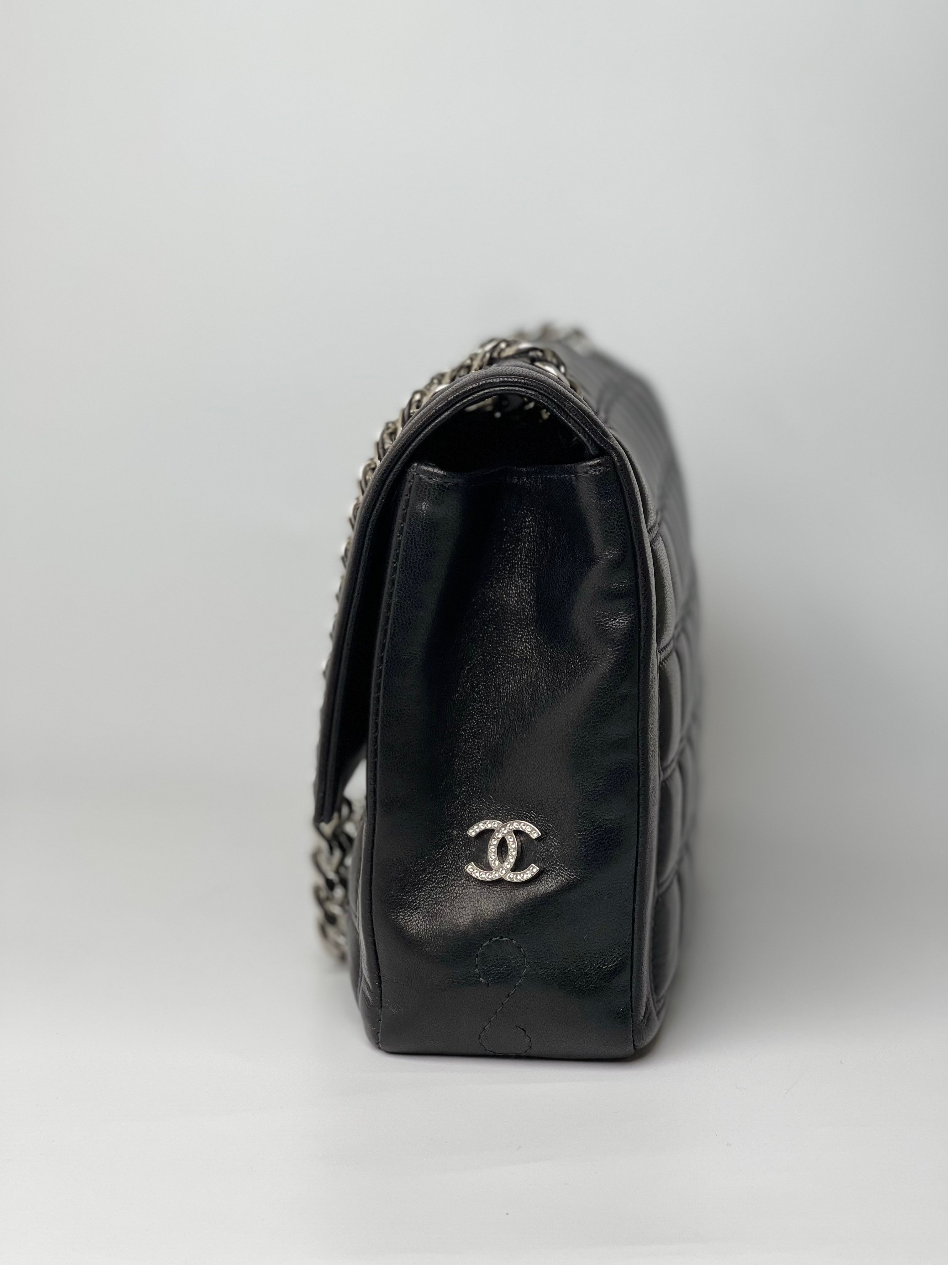 Chanel 冰格帶鑽鏈條包