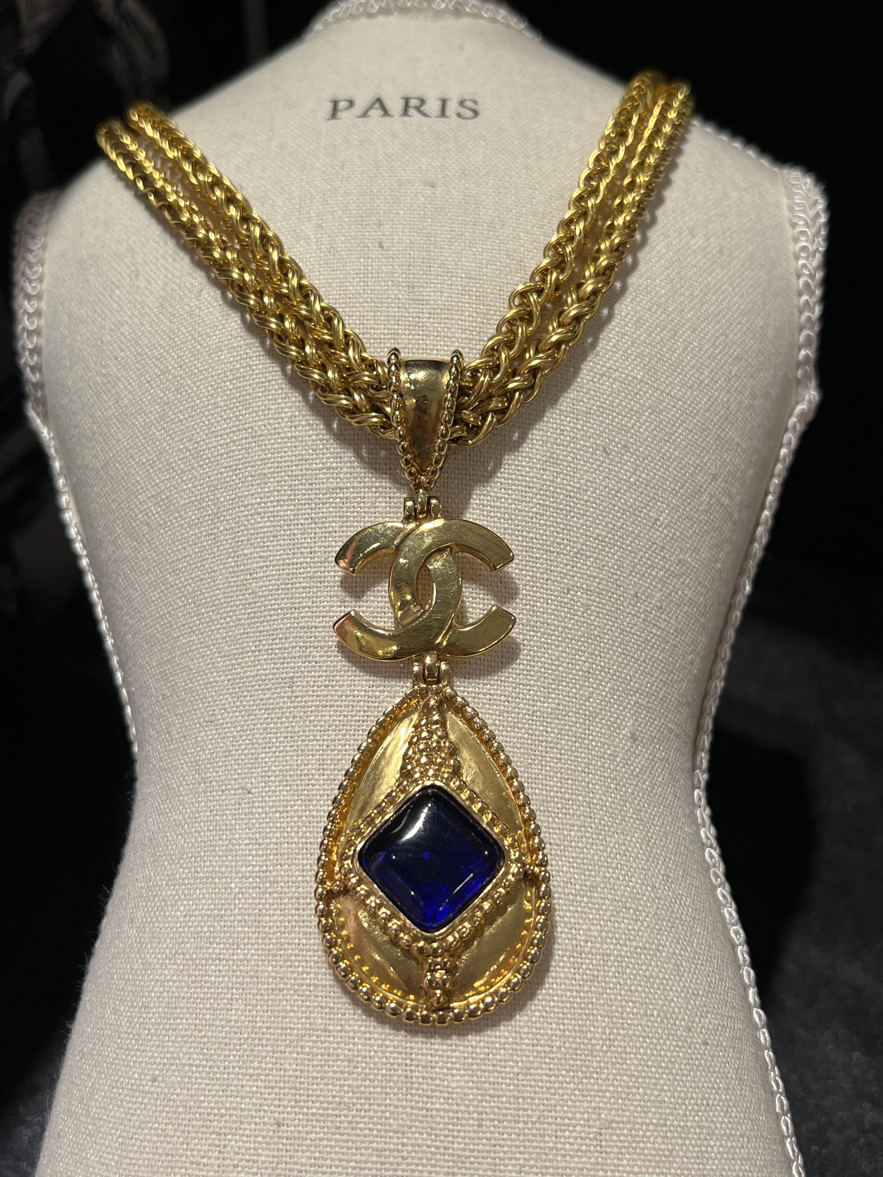 Chanel藤蔓藍琉璃短鏈