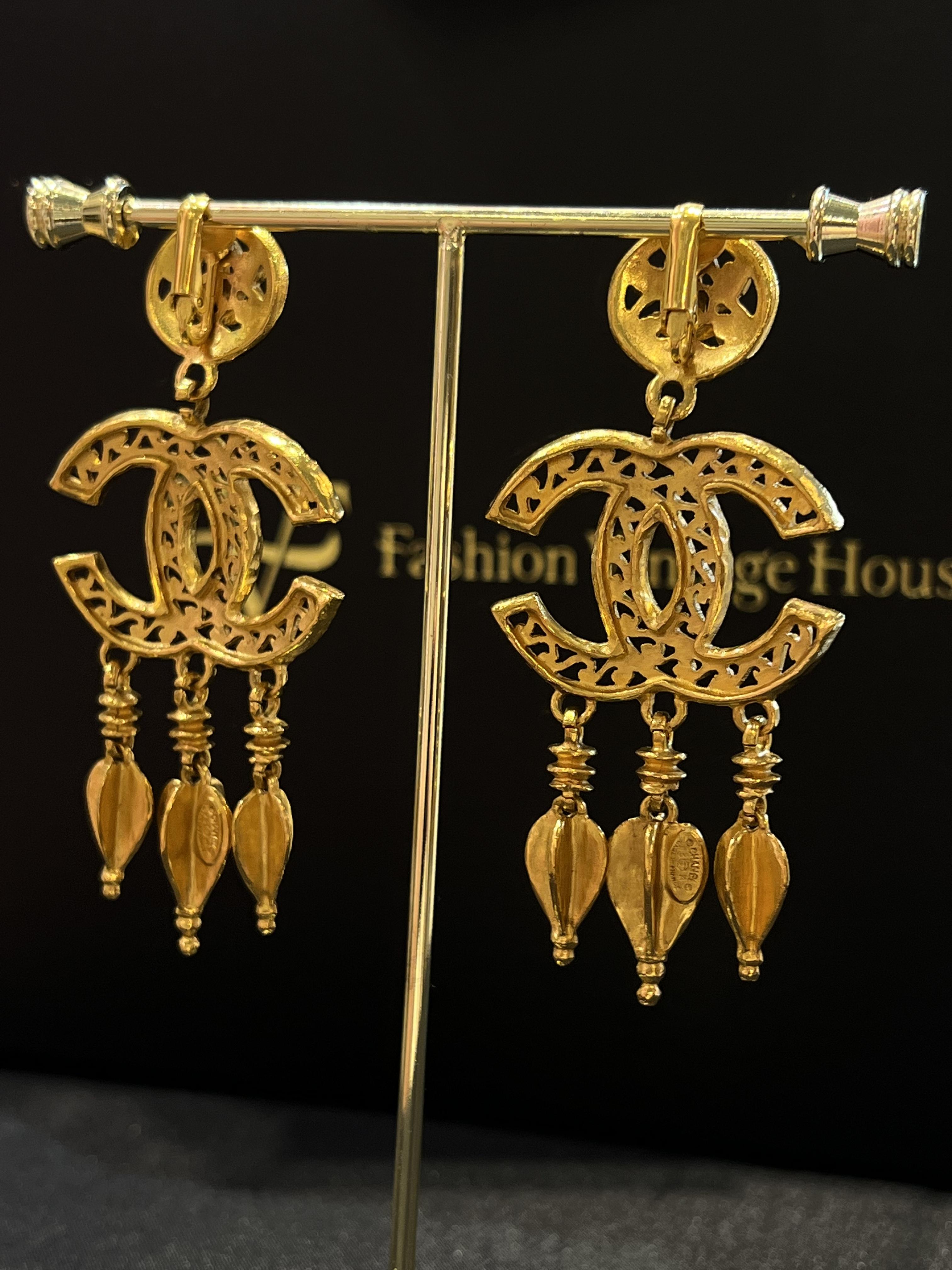 Chanel捕夢網耳夾