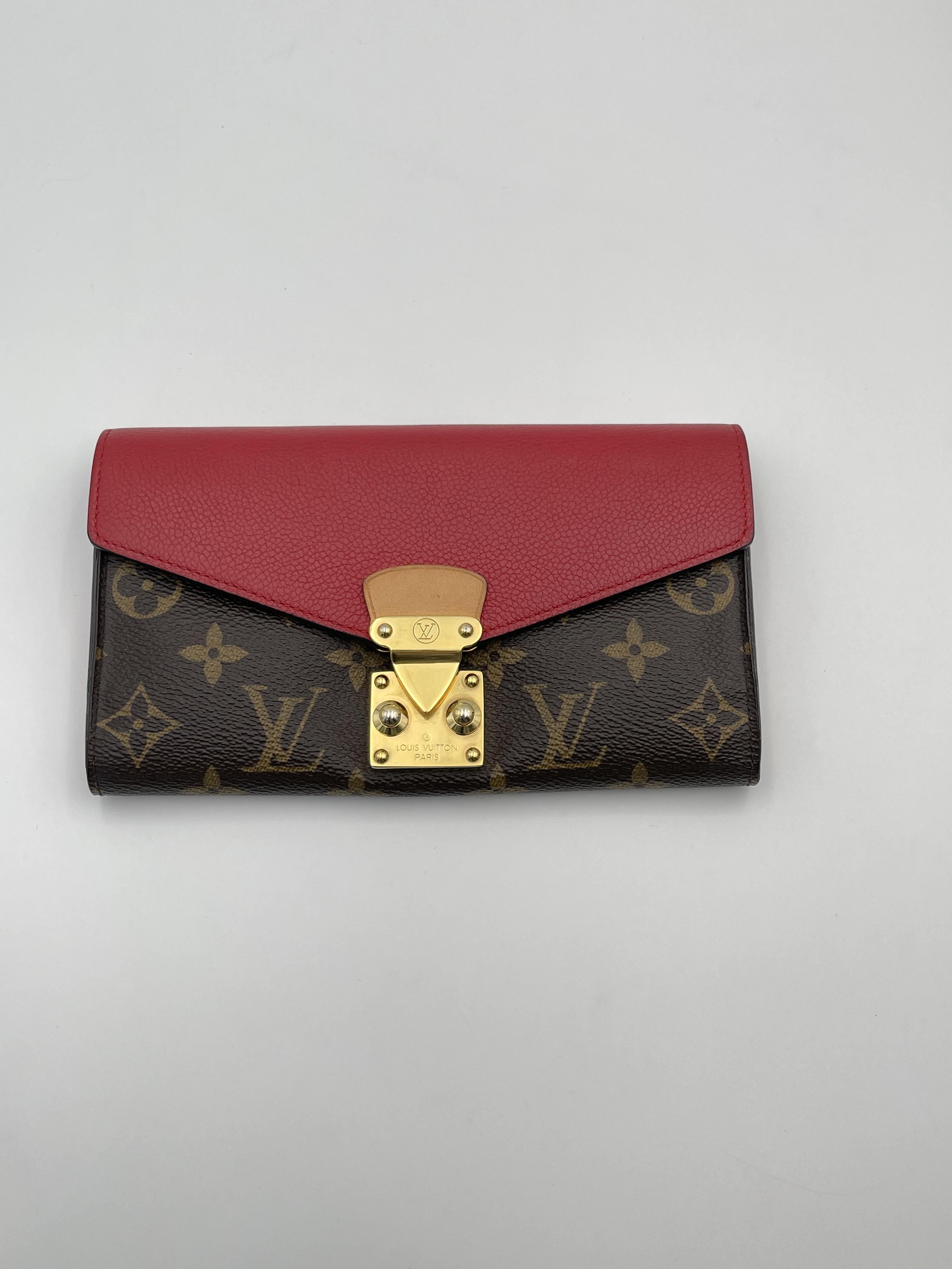 LV老花拼色長夾