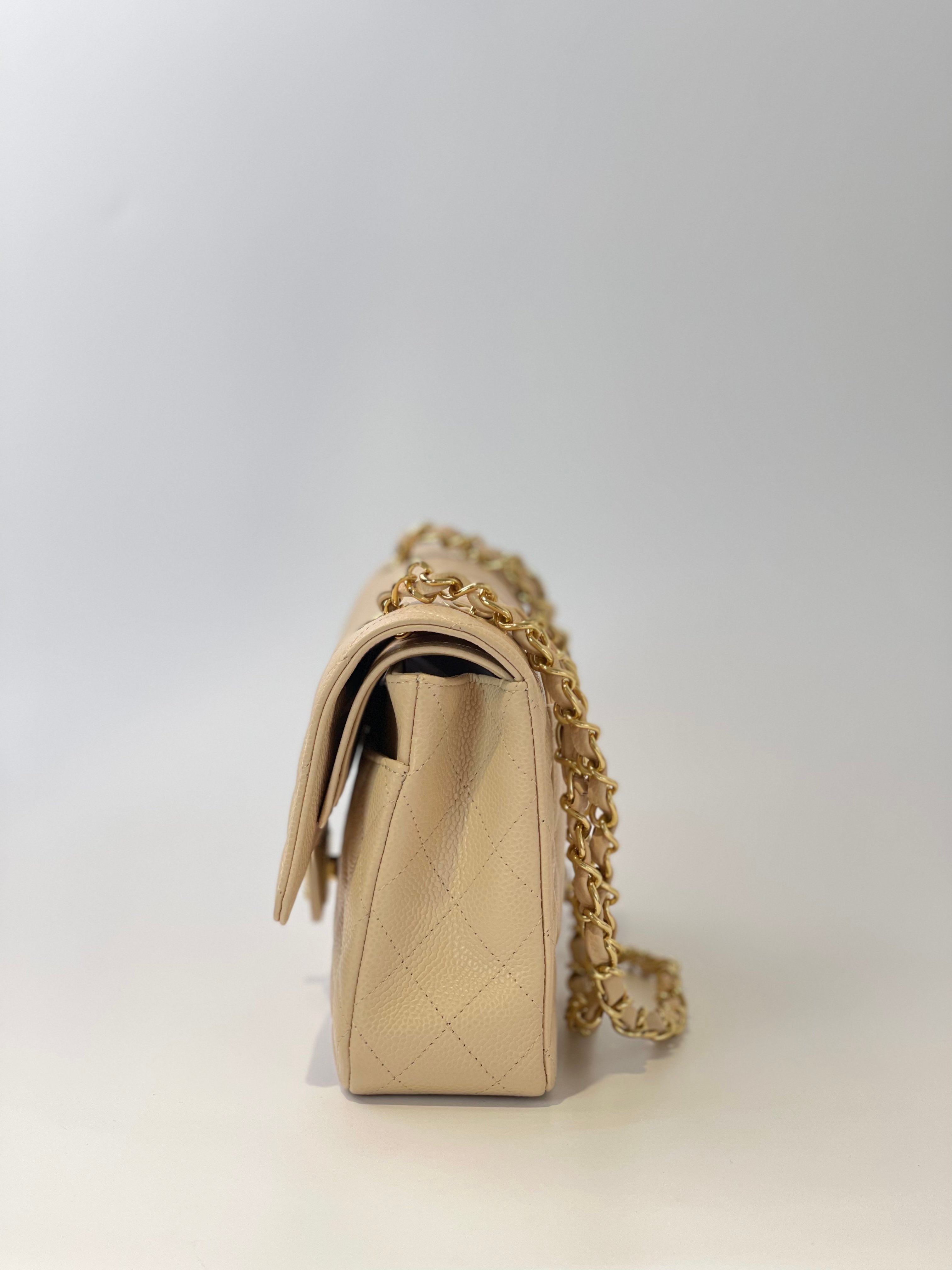 Chanel 荔皮奶茶色CF 鍍