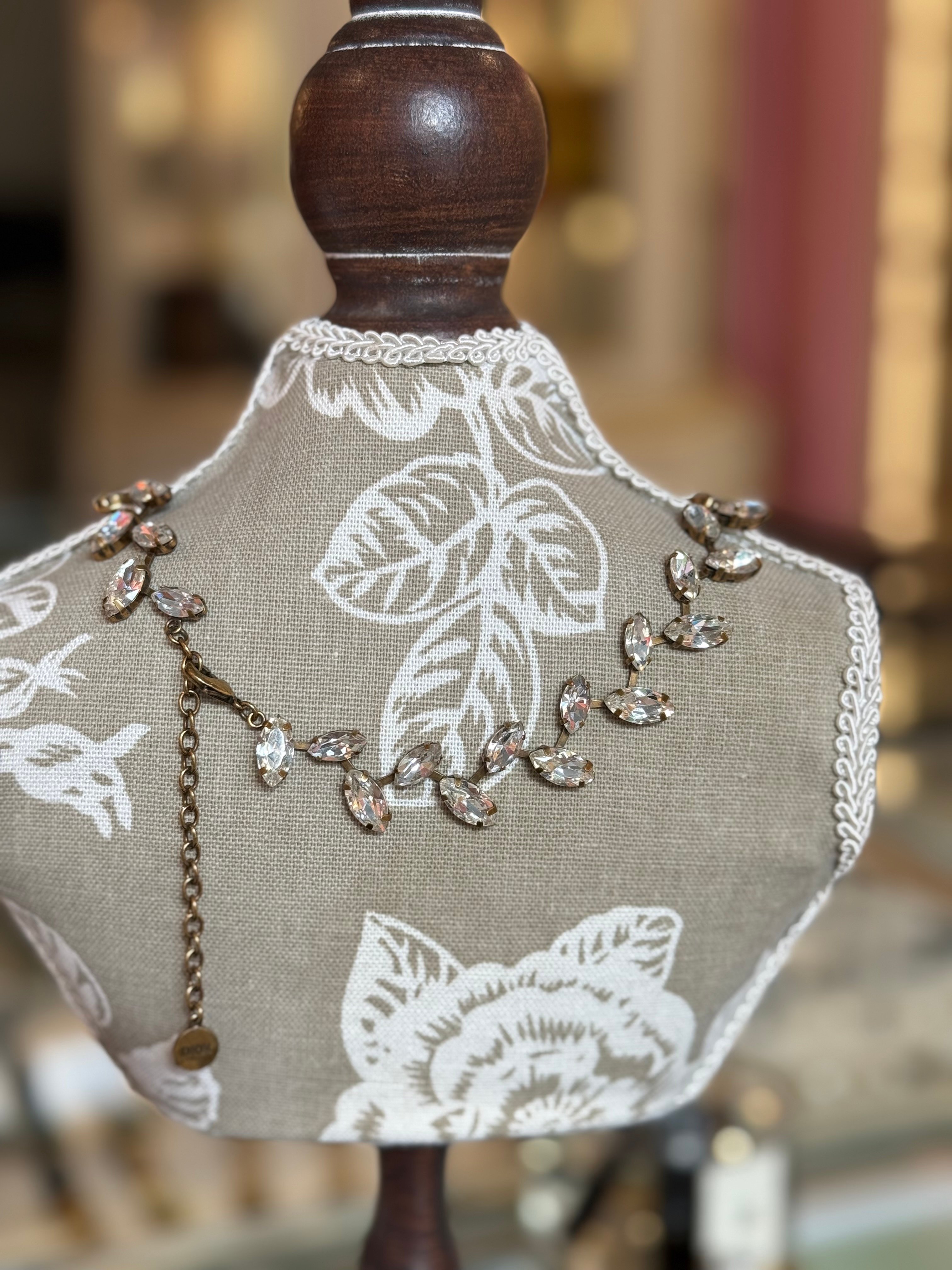 Dior馬眼鑽做舊金頸鏈