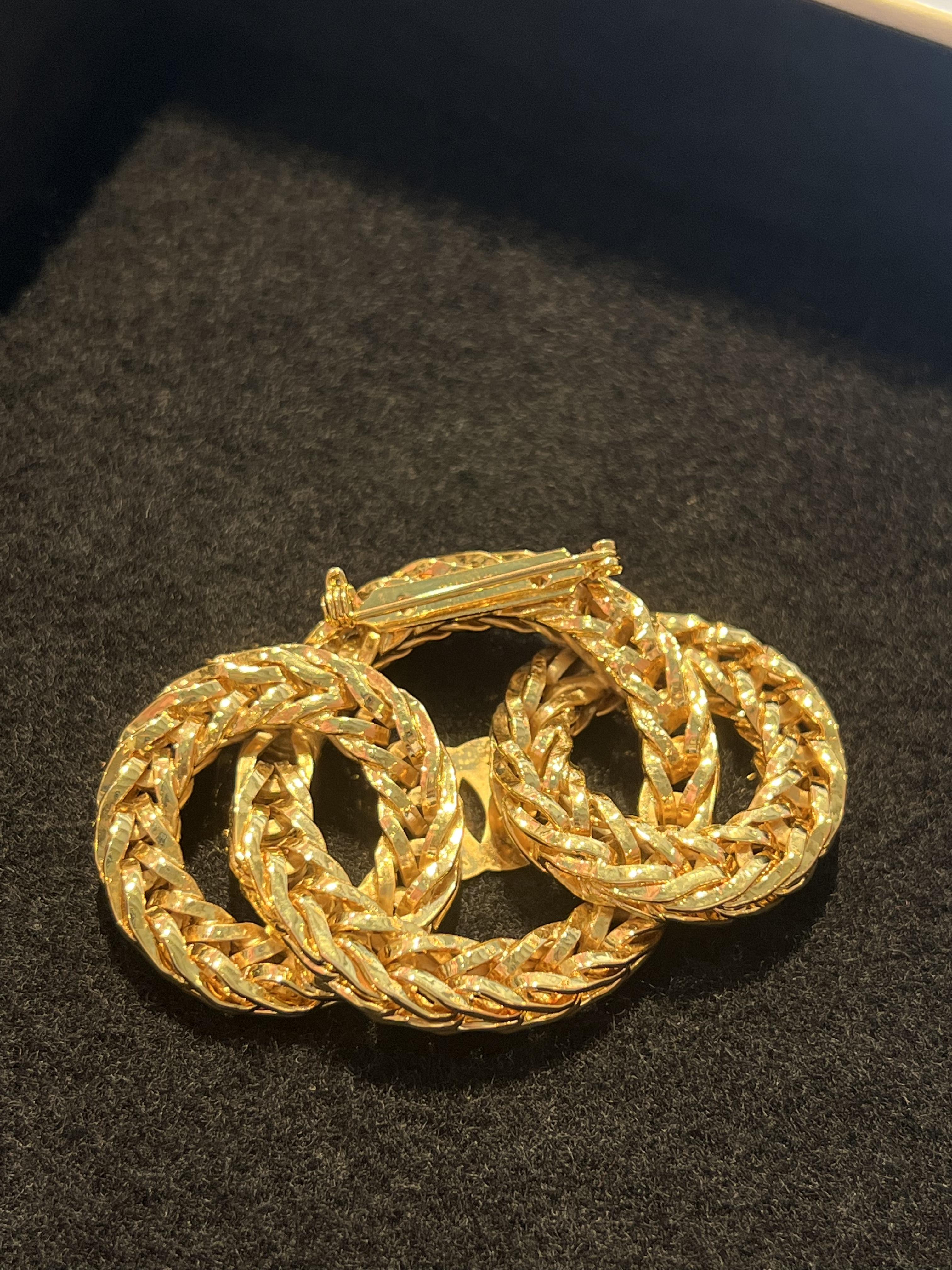 Chanel麥穗三圈胸針