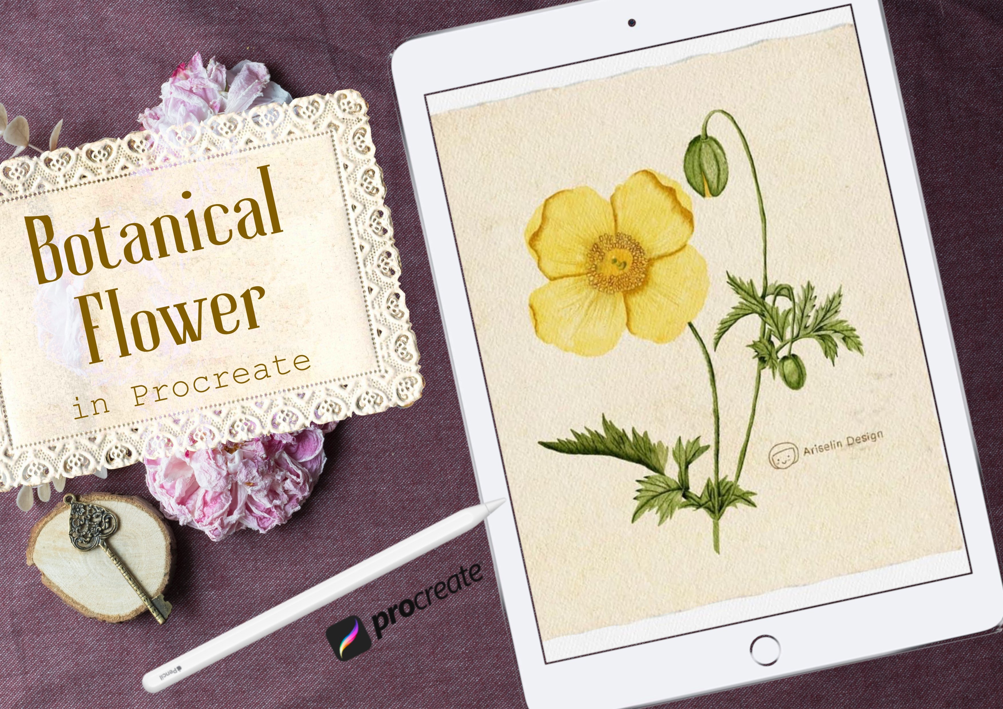 iPad畫畫課：古典花卉彩繪