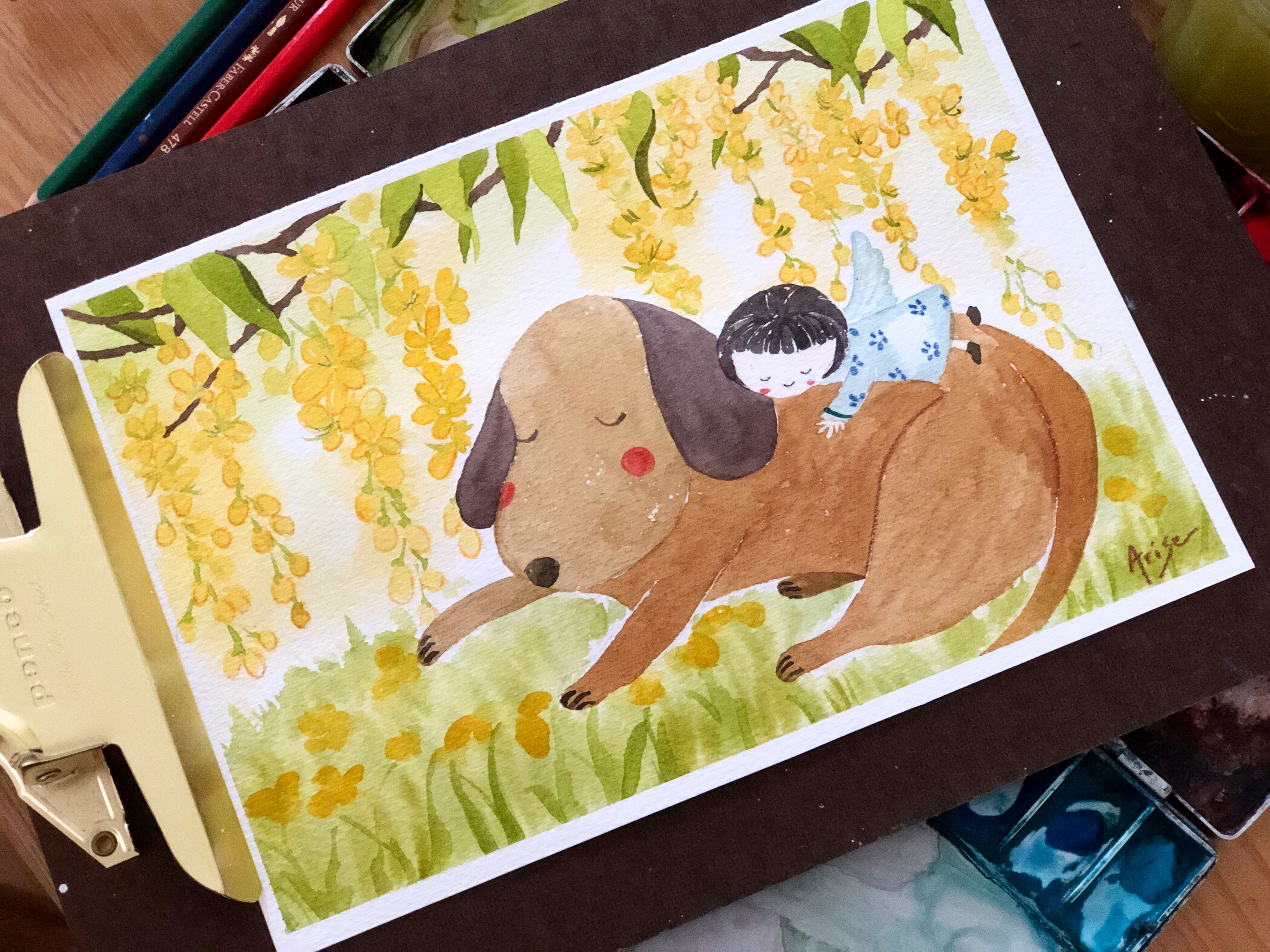 看繪本，學畫畫：奈良美智《寂寞的大狗》