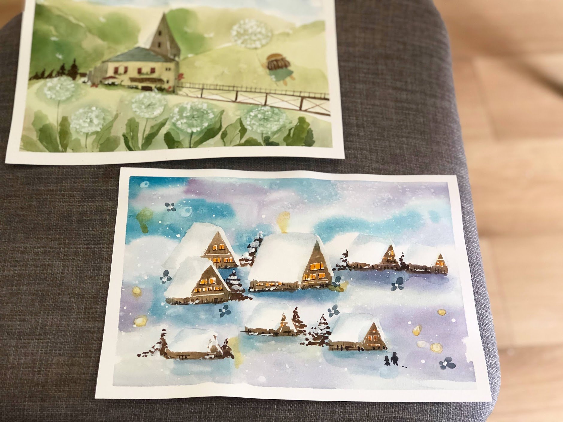 輕水彩課：旅行的記憶／冬日的合掌村