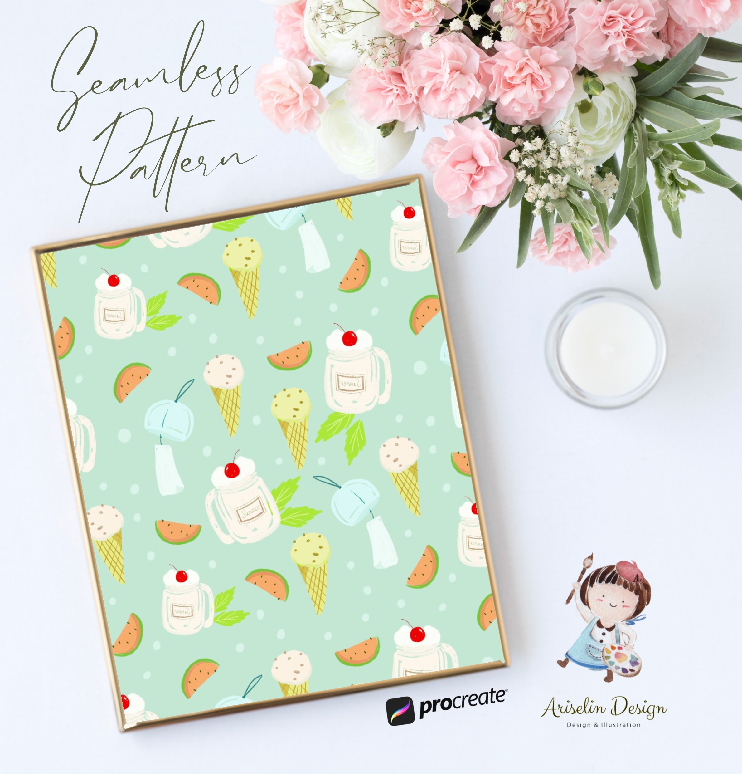 用Procreate做圖樣設計|Ariselin Design 線上課程| 用Procreate做圖樣設計|Ariselin Design 線上課程|