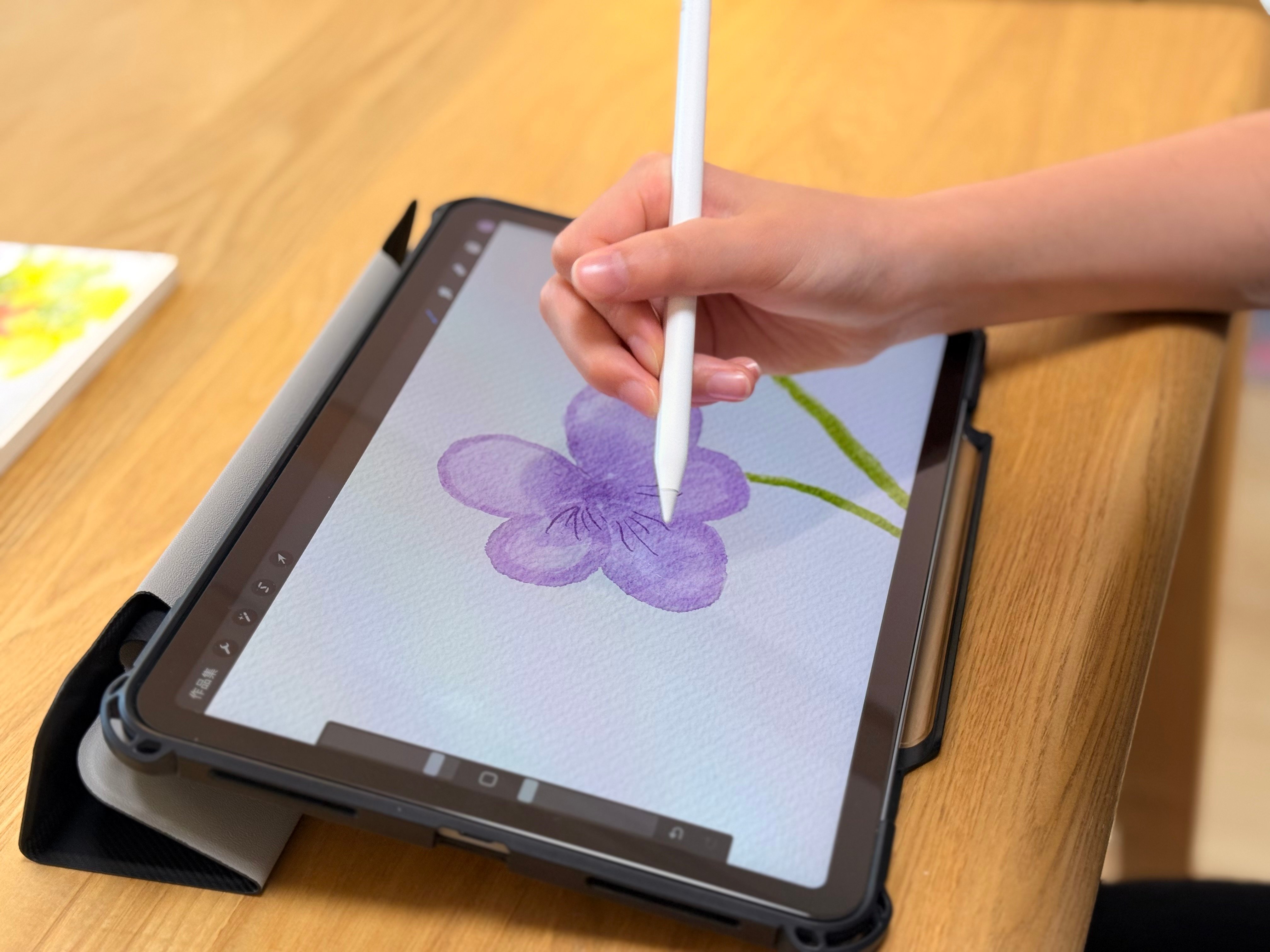 iPad畫畫課：春天的水彩花園