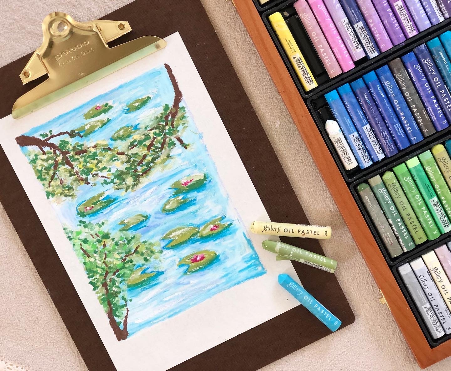 油粉彩課：柏林施拉赫滕湖的下午