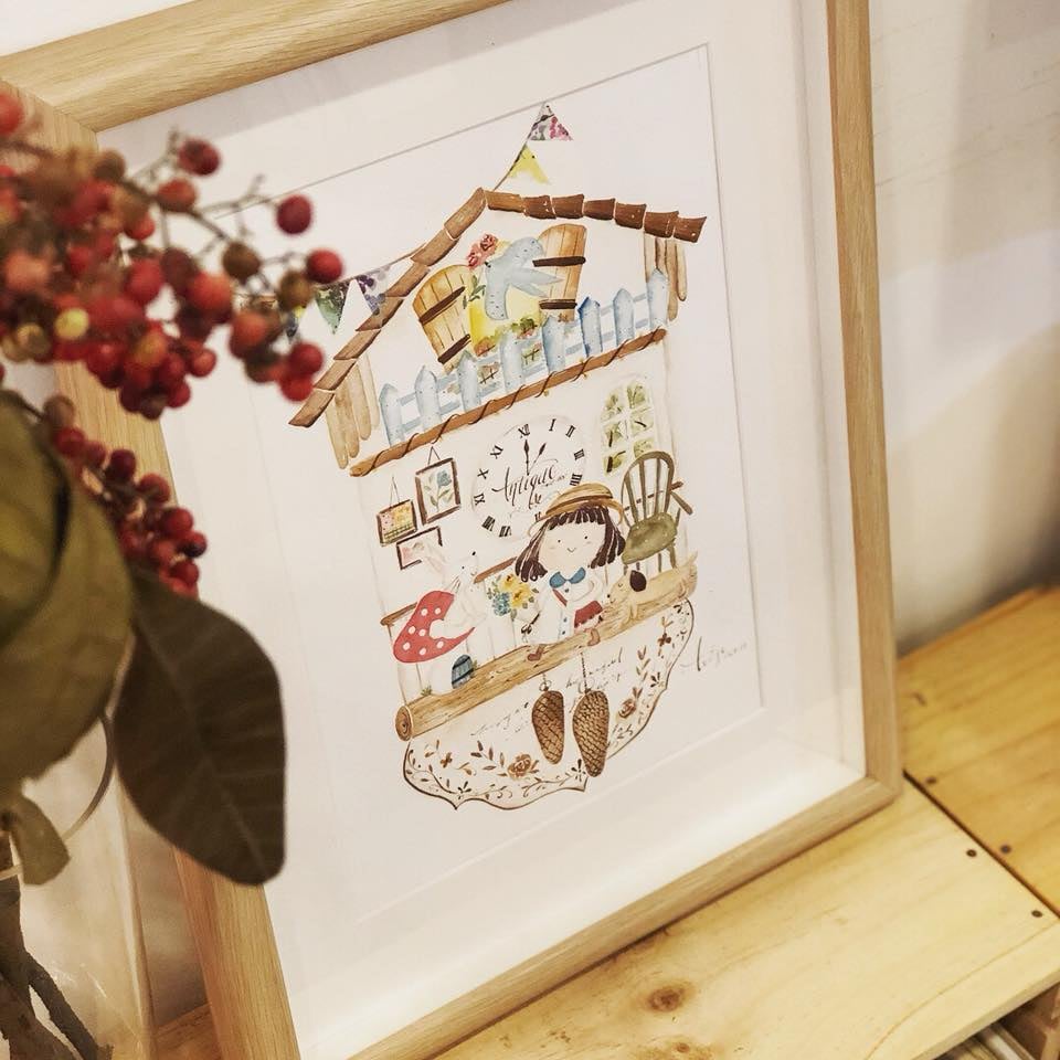 森林裡的布榖鐘｜Ariselin Design 水彩課｜