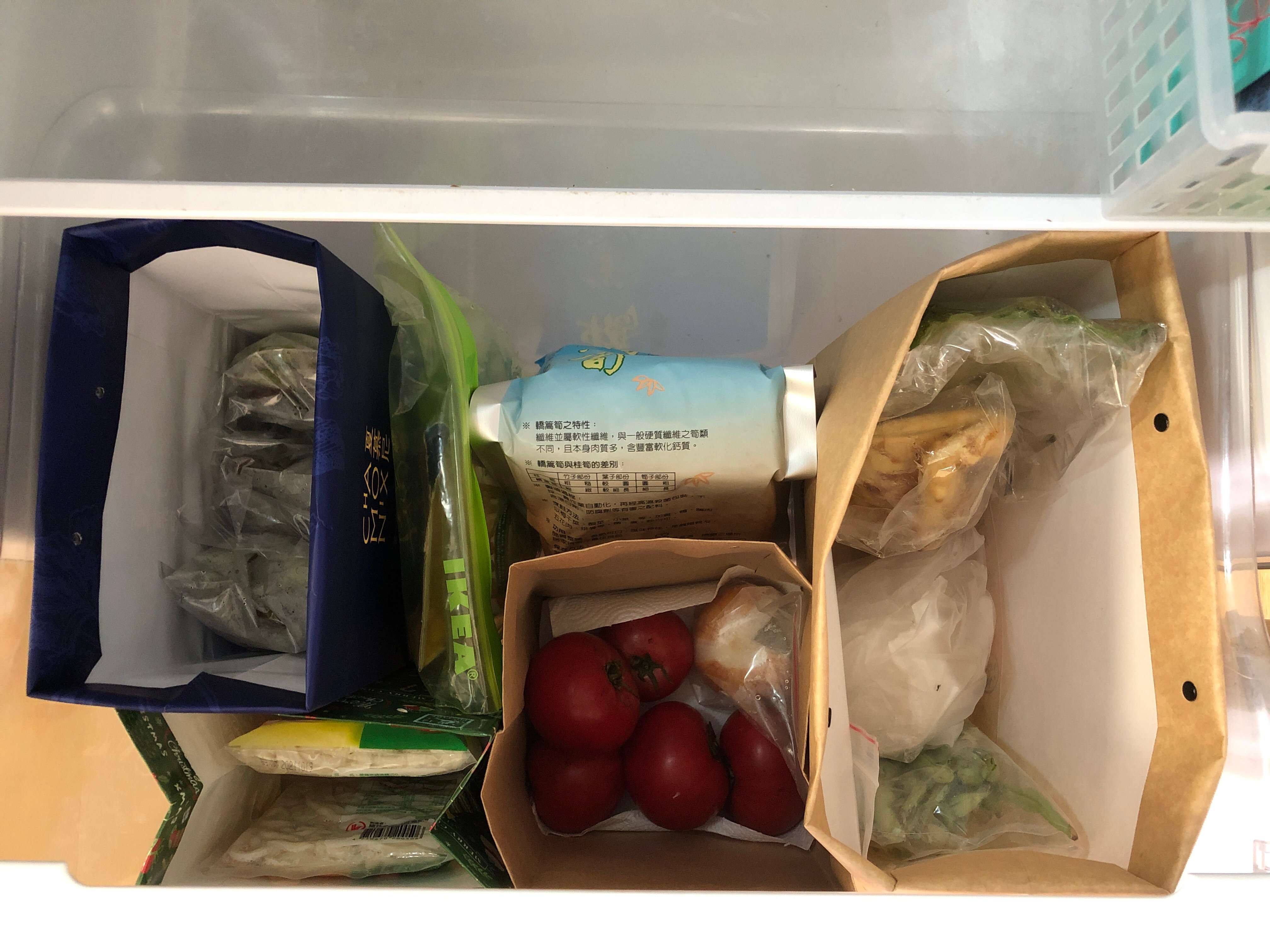 我的菜鳥主婦之路：冰箱蔬果室收納