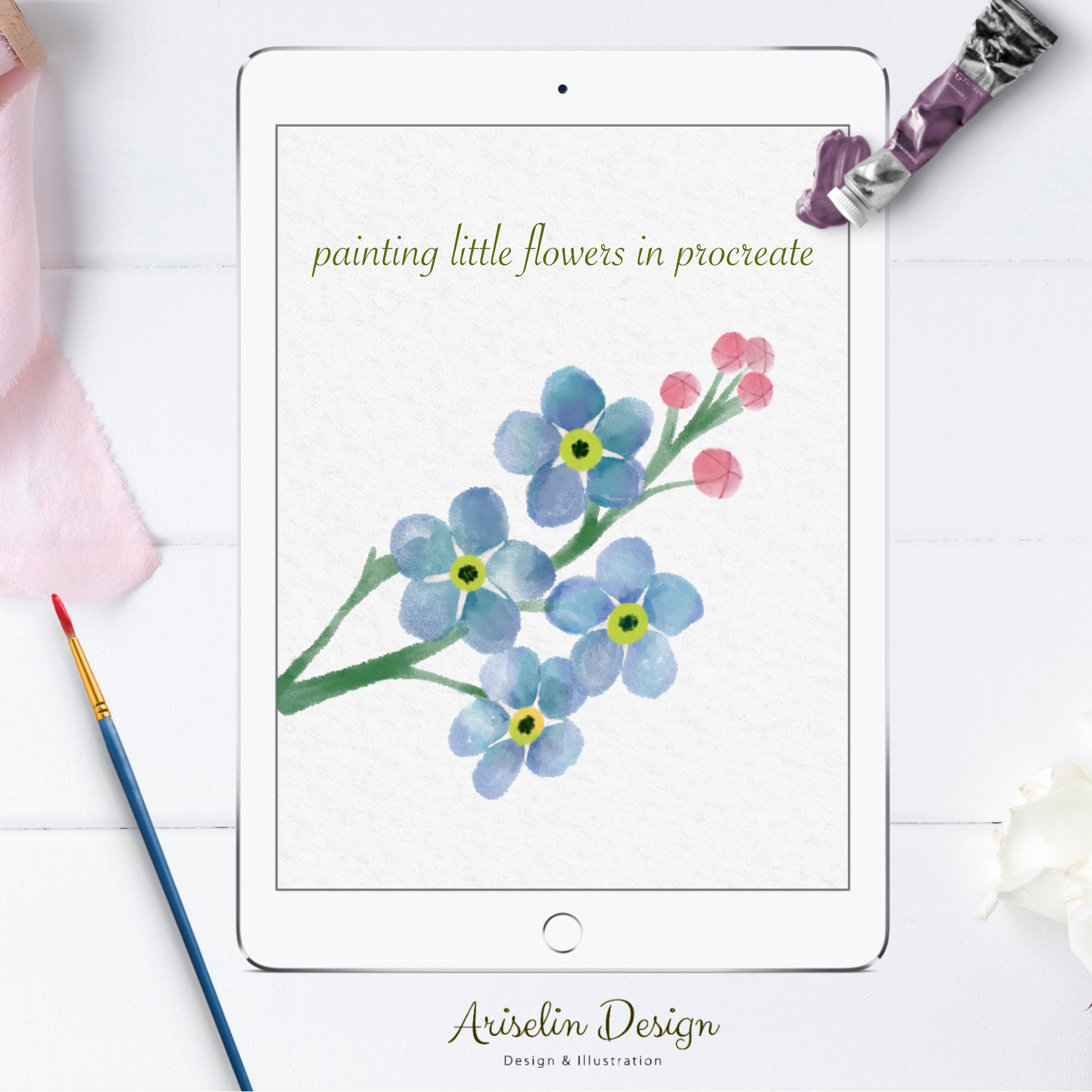 iPad畫畫課：用Procreate畫出水彩質感小物