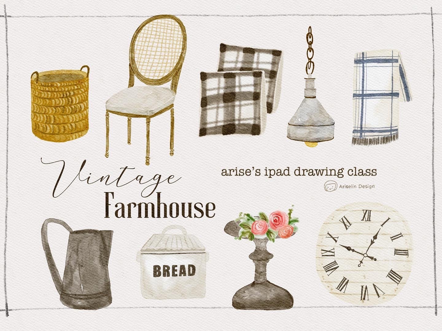 線上iPad畫畫課：法式古典居家雜貨