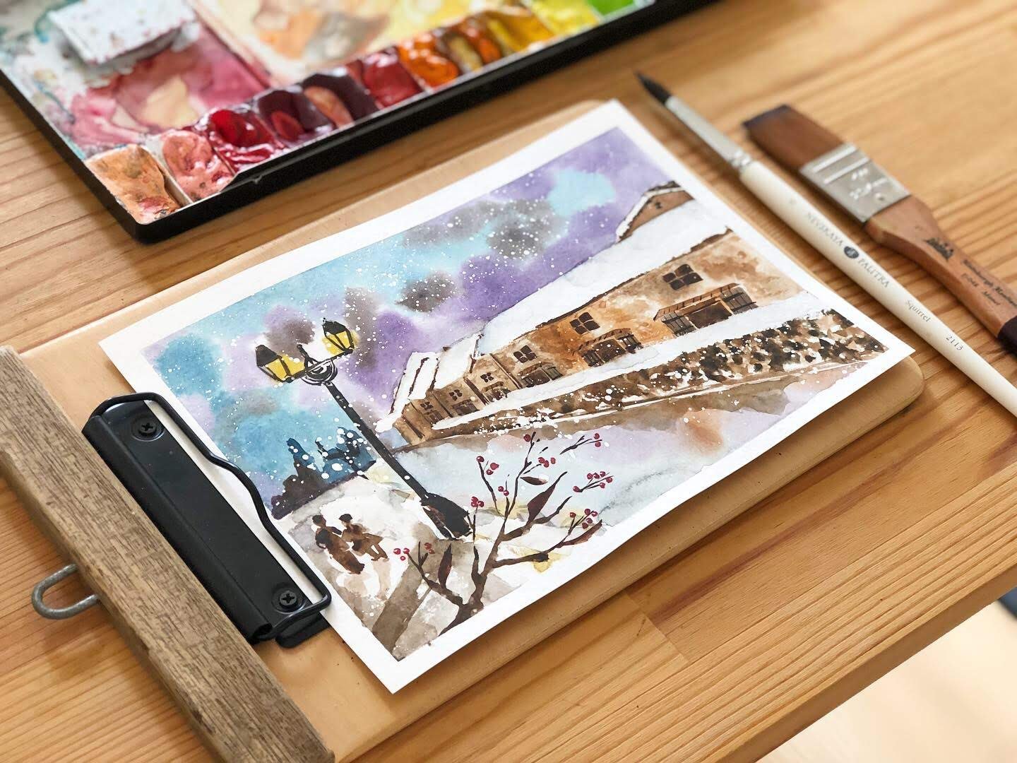 輕水彩課：旅行的記憶／情書裡的小樽運河