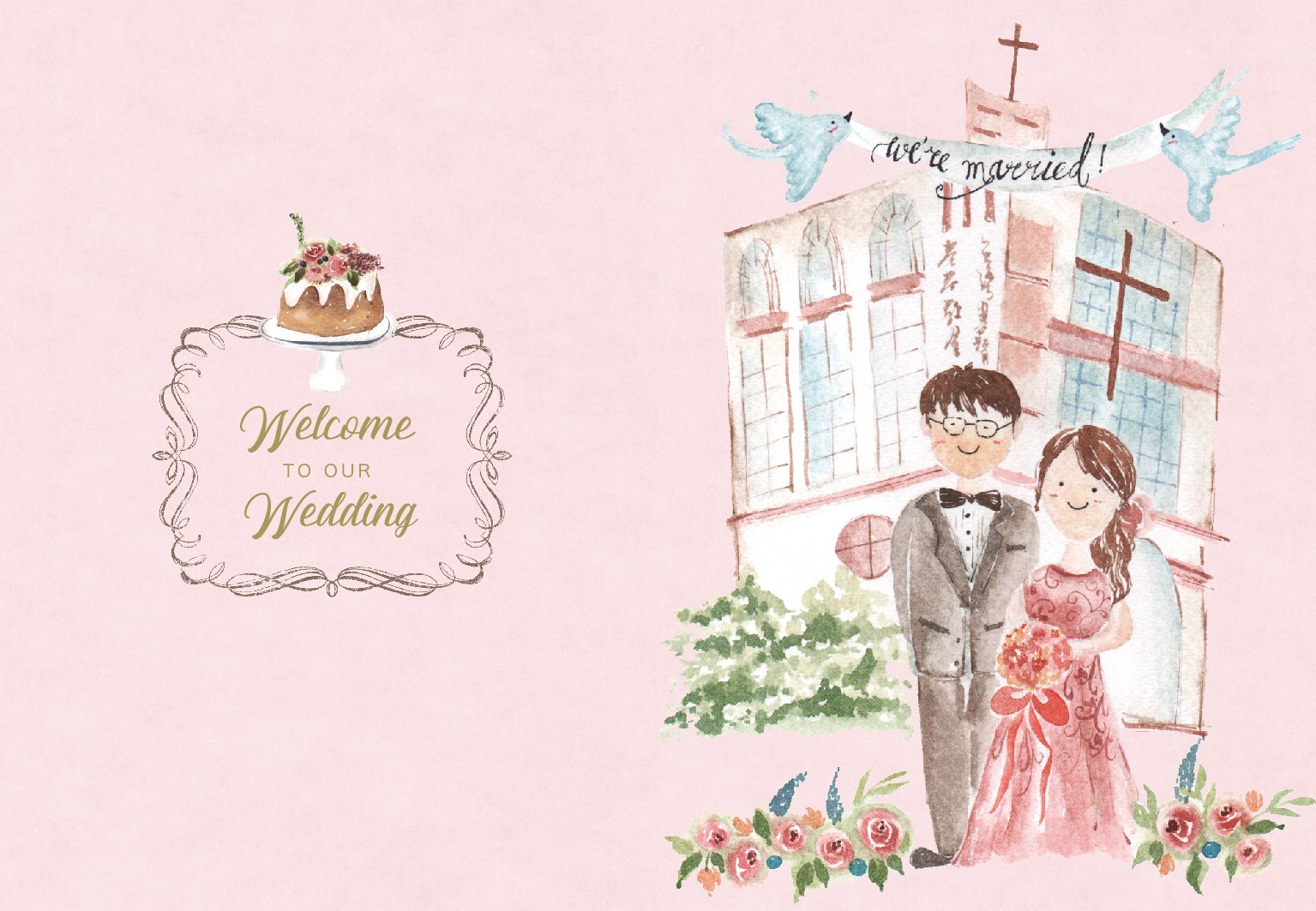 客製化插畫服務／喜帖設計—政愷＆孟娟