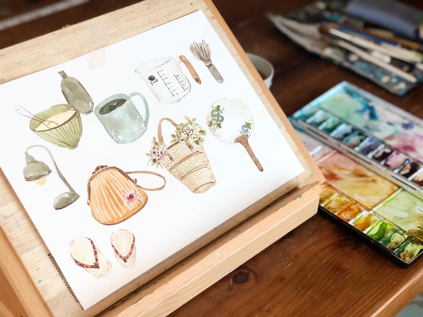 輕水彩課：日本古民家選物集