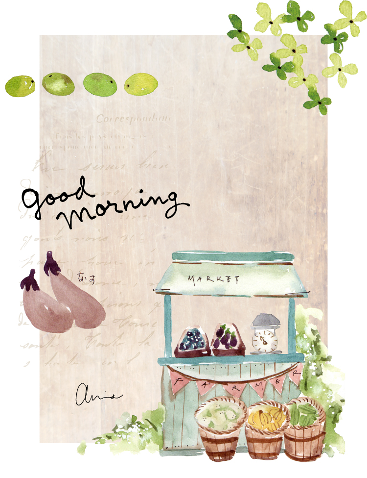 我的農夫小市集｜Ariselin Design 水彩課｜