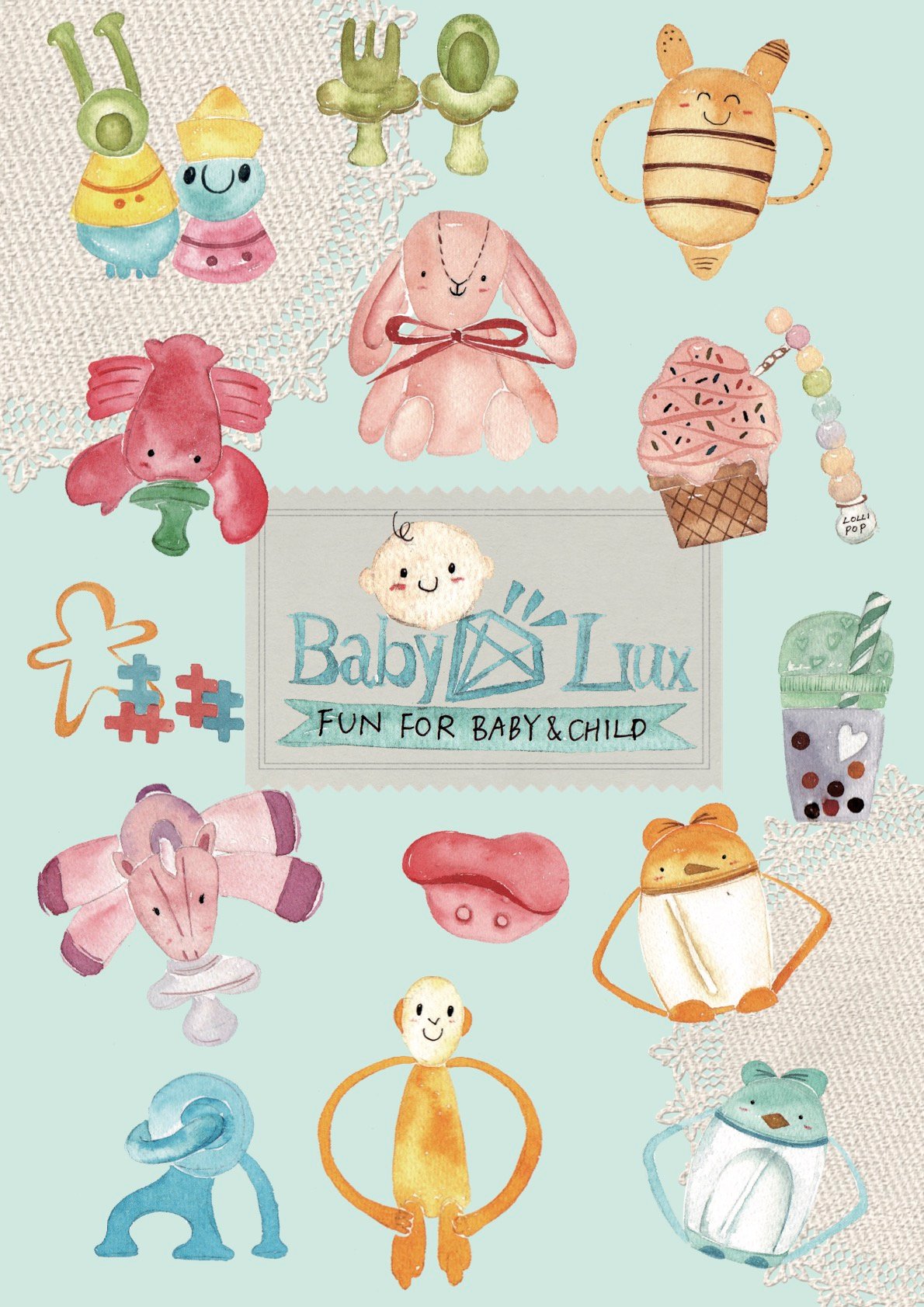 客製化插畫／品牌插畫識別—BabyLux