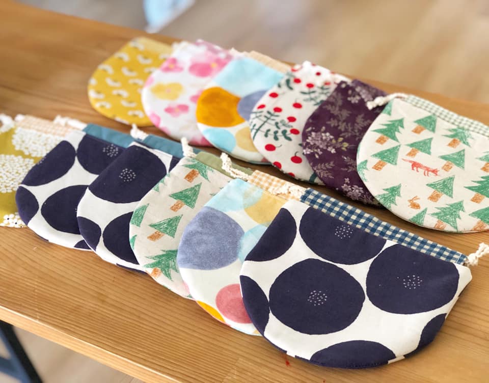 小圓束口袋｜Ariselin Design 客製化布品｜