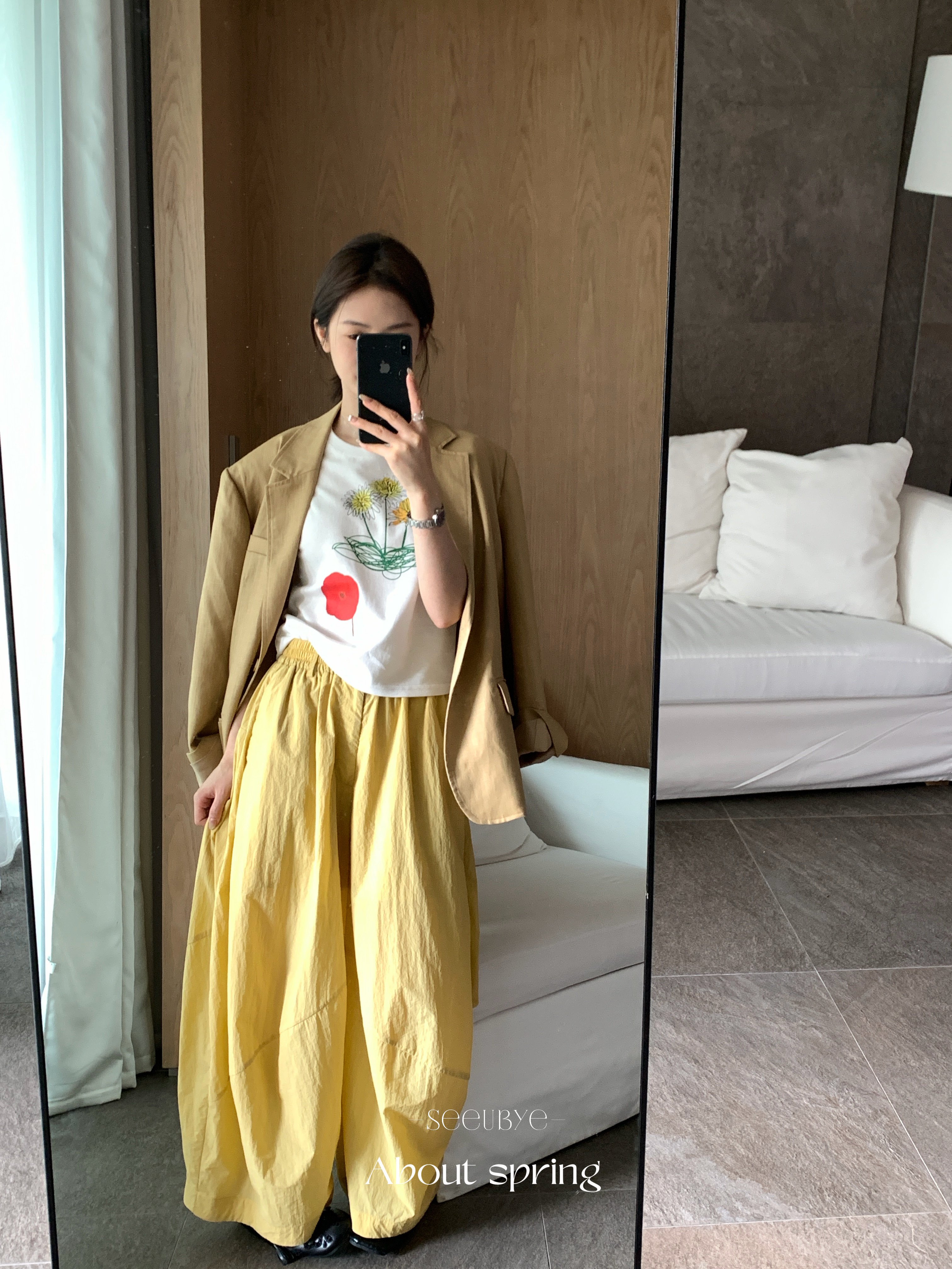 小花花（短款）純棉tee