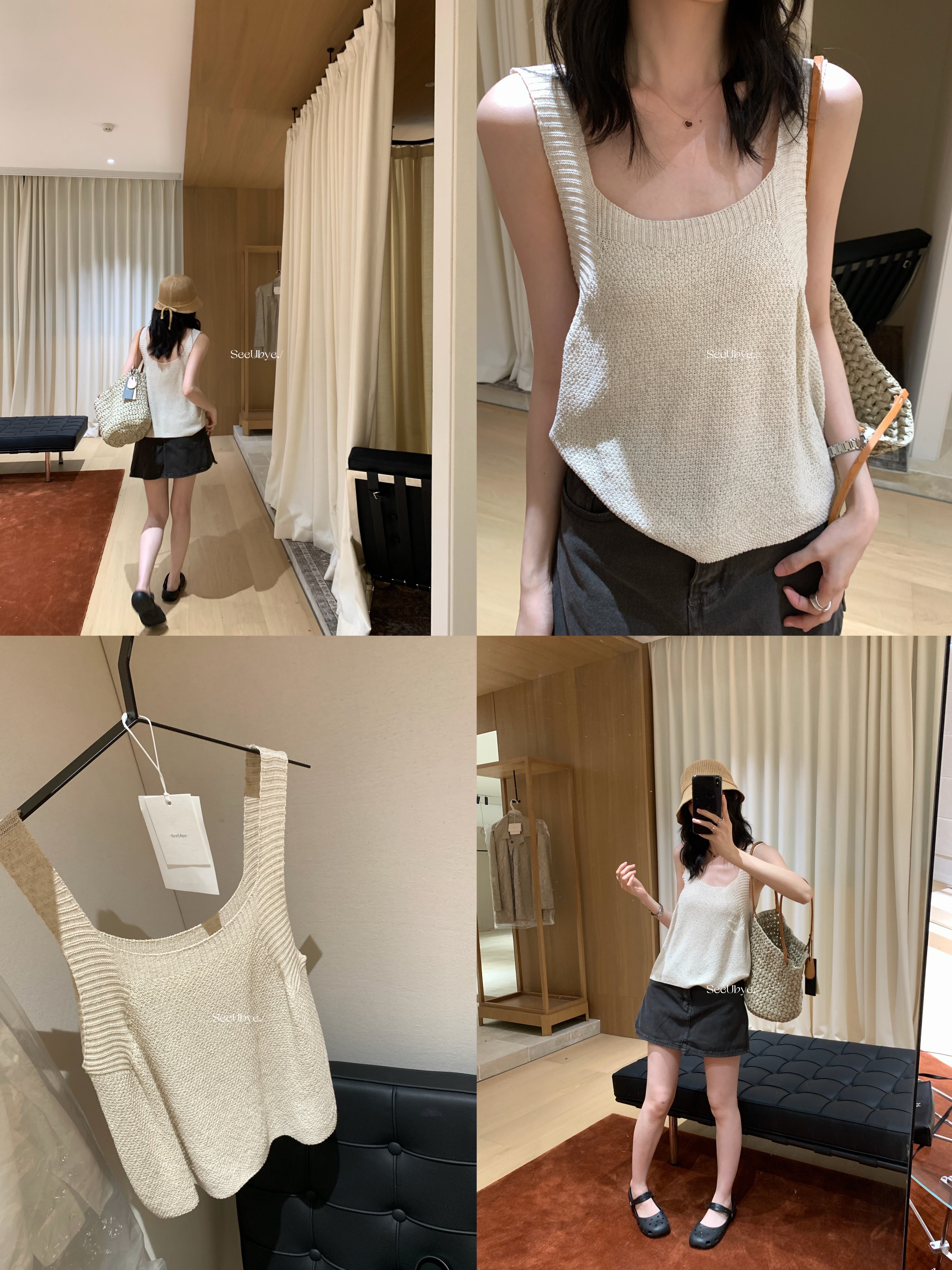 低飽和亞麻原色/凹衫