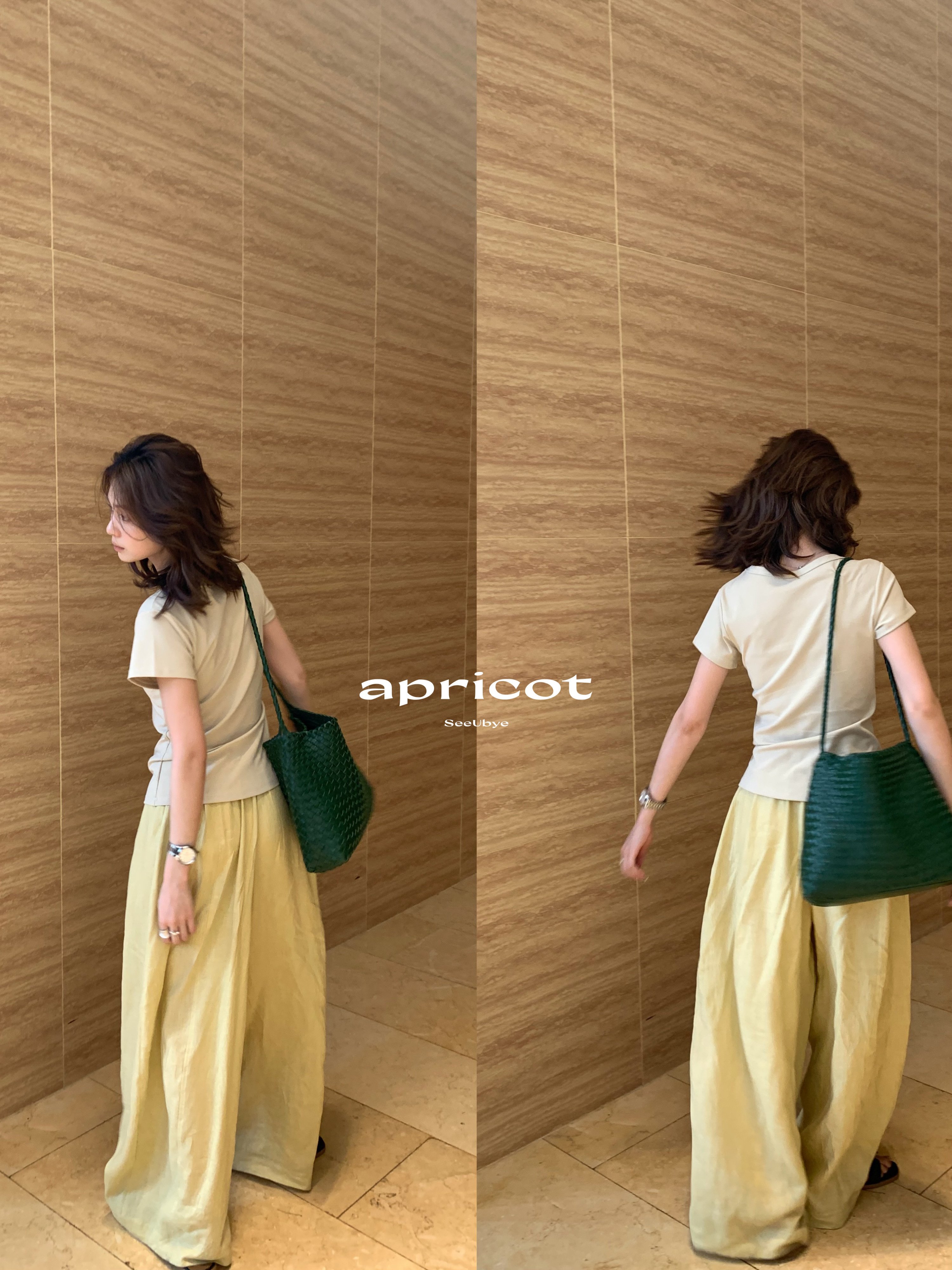 一條亞麻奶黃神褲