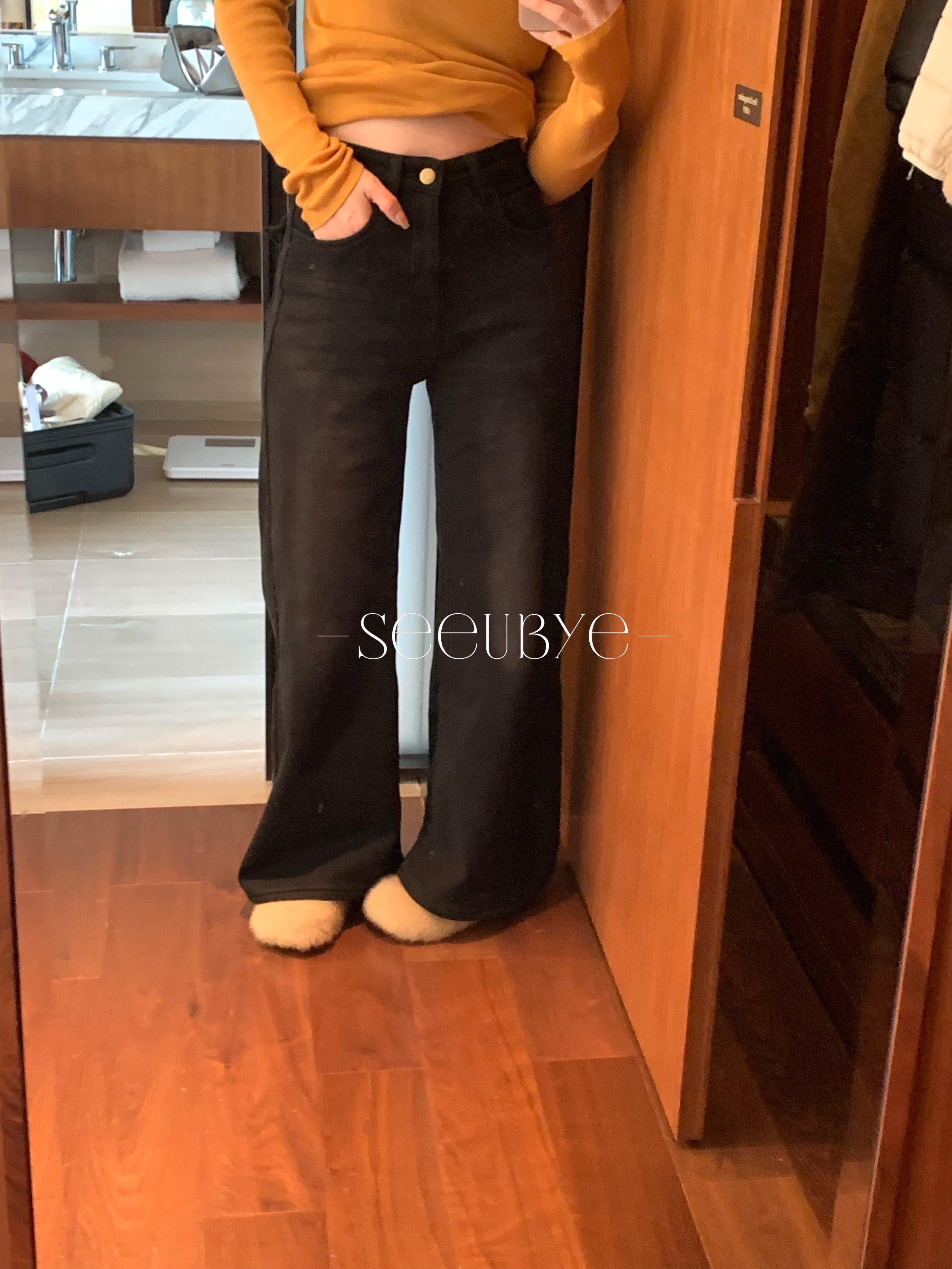 加絨360度高彈美式牛仔褲