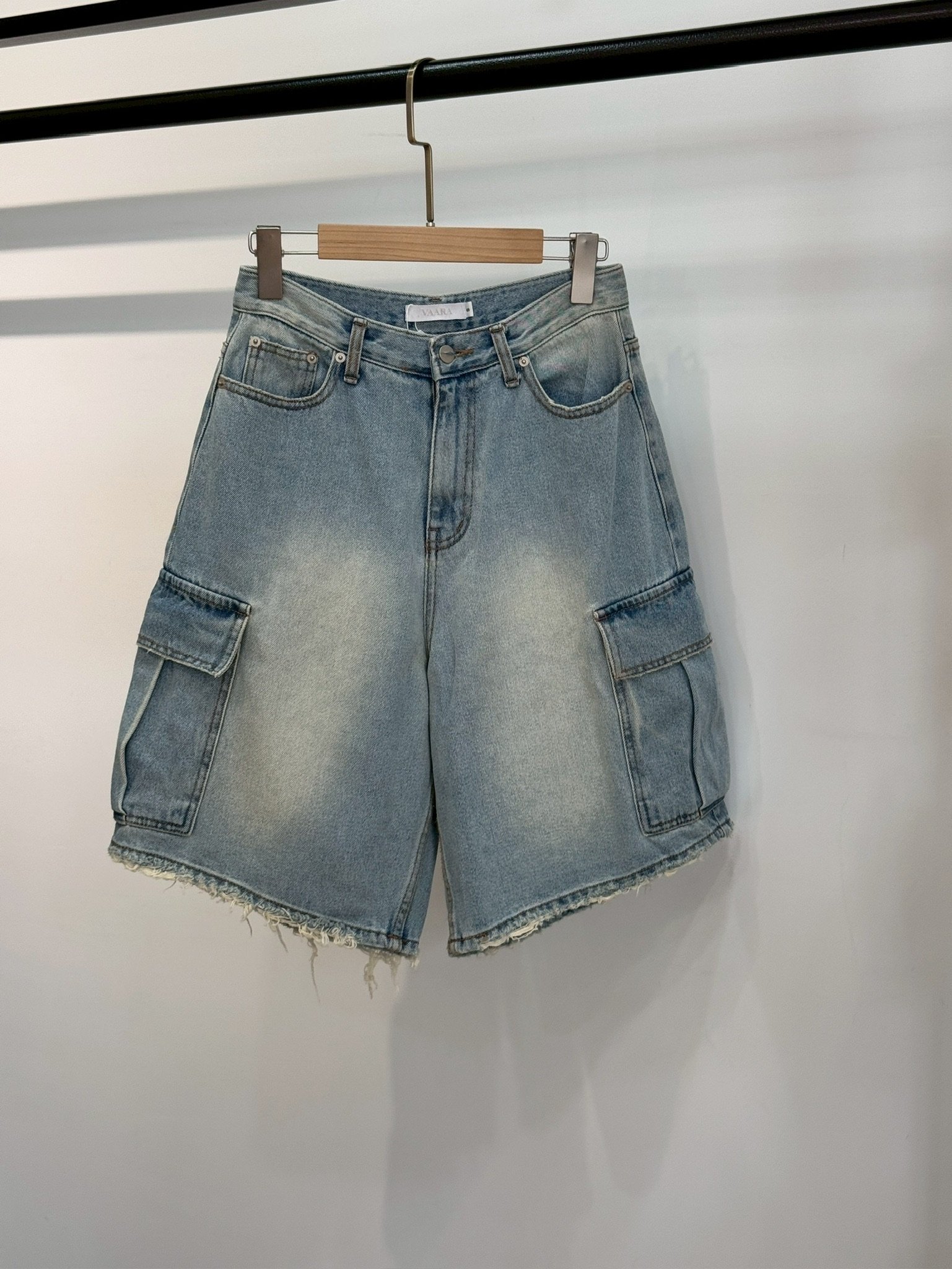 六分口袋牛仔短褲