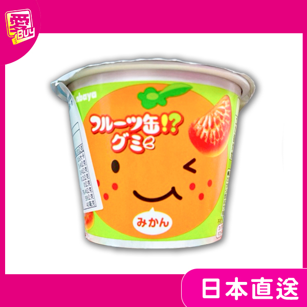 日本 KABAYA 橘子風味 造型軟糖 50g杯裝 橘子造型 桔子造型糖
