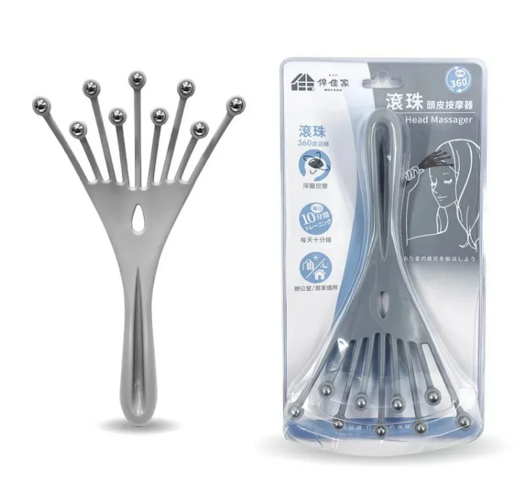 伴佳家 附滾珠頭皮按摩器