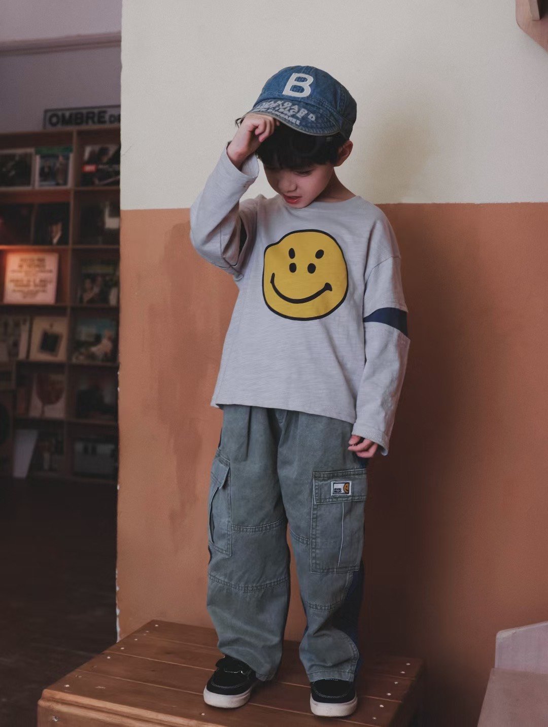 秋季日系笑臉上衣