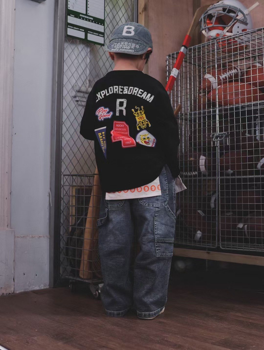 秋季日系燙畫透氣上衣