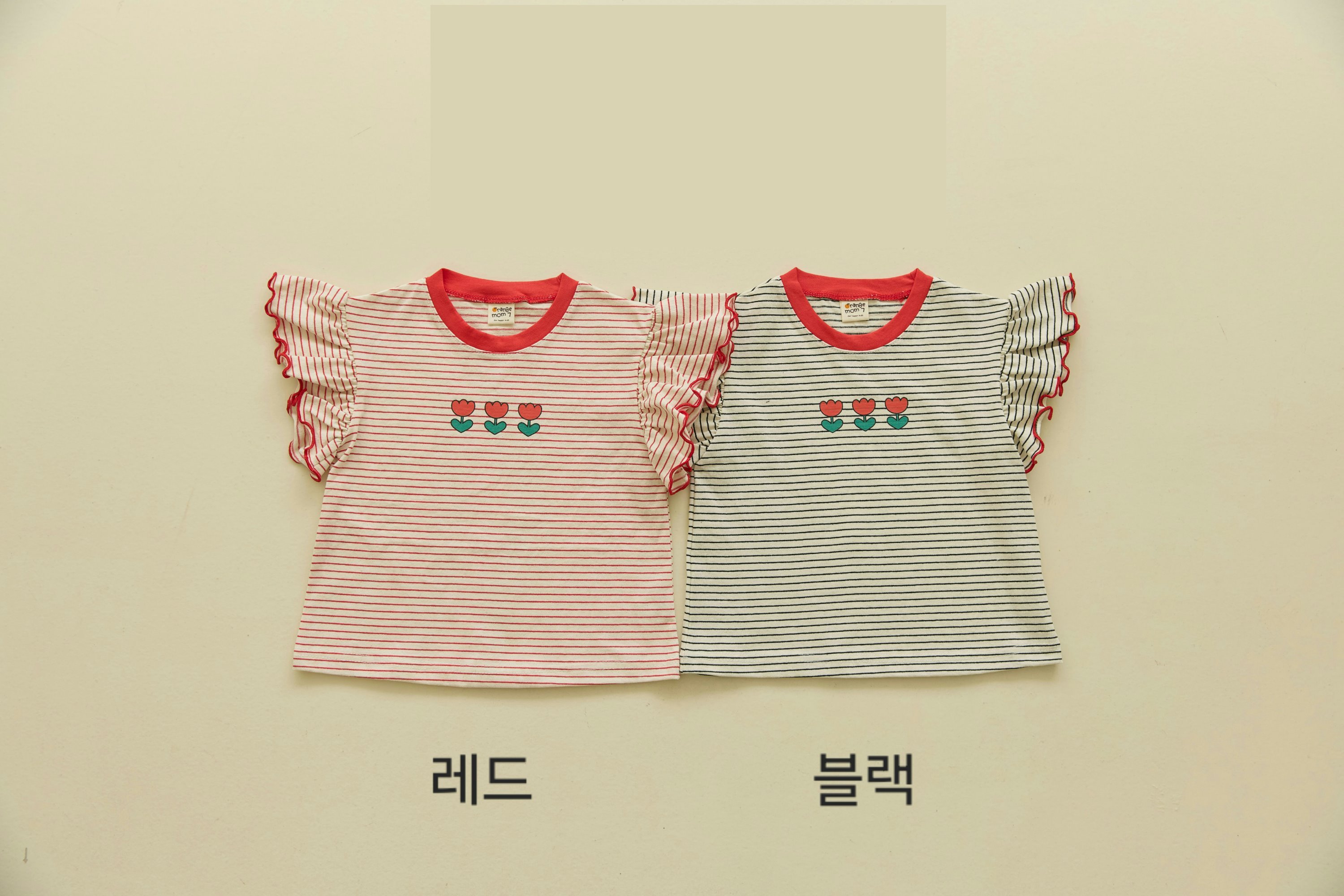 042309小花條紋上衣(兩色)