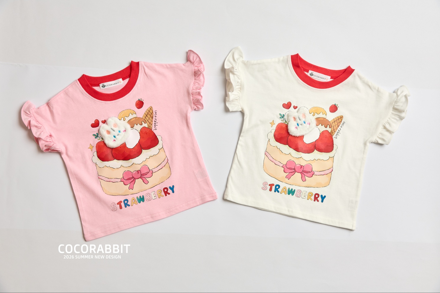 041324兔子花邊袖上衣(兩色)