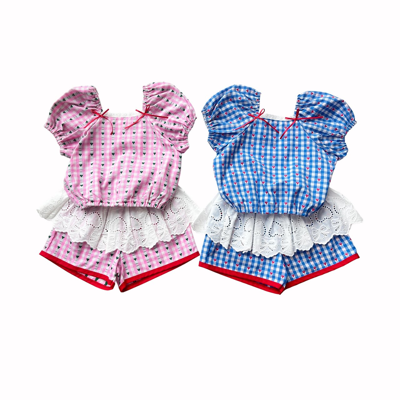 041430愛心格子套裝(兩色)