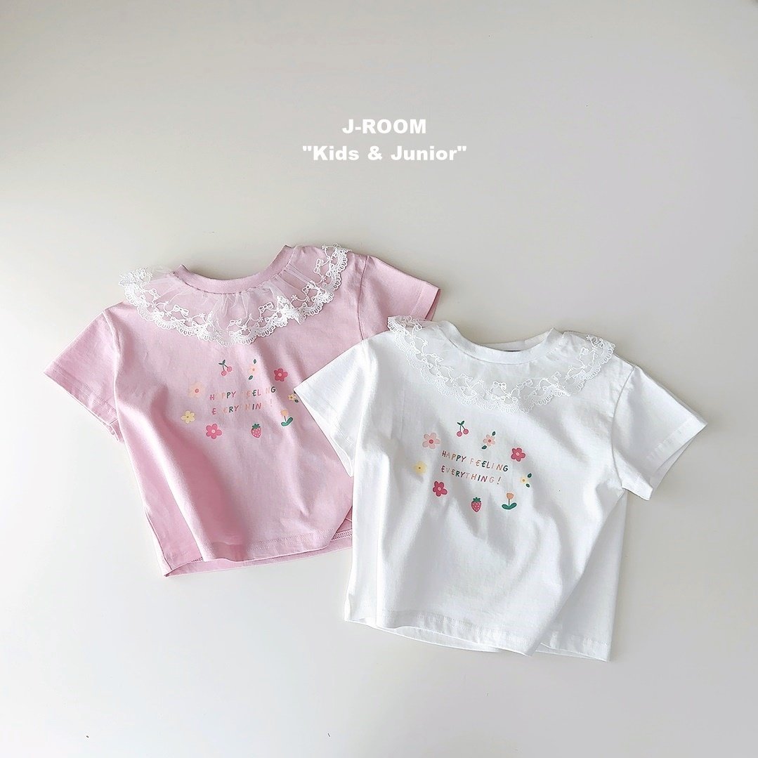 050835蕾絲領花上衣(兩色)