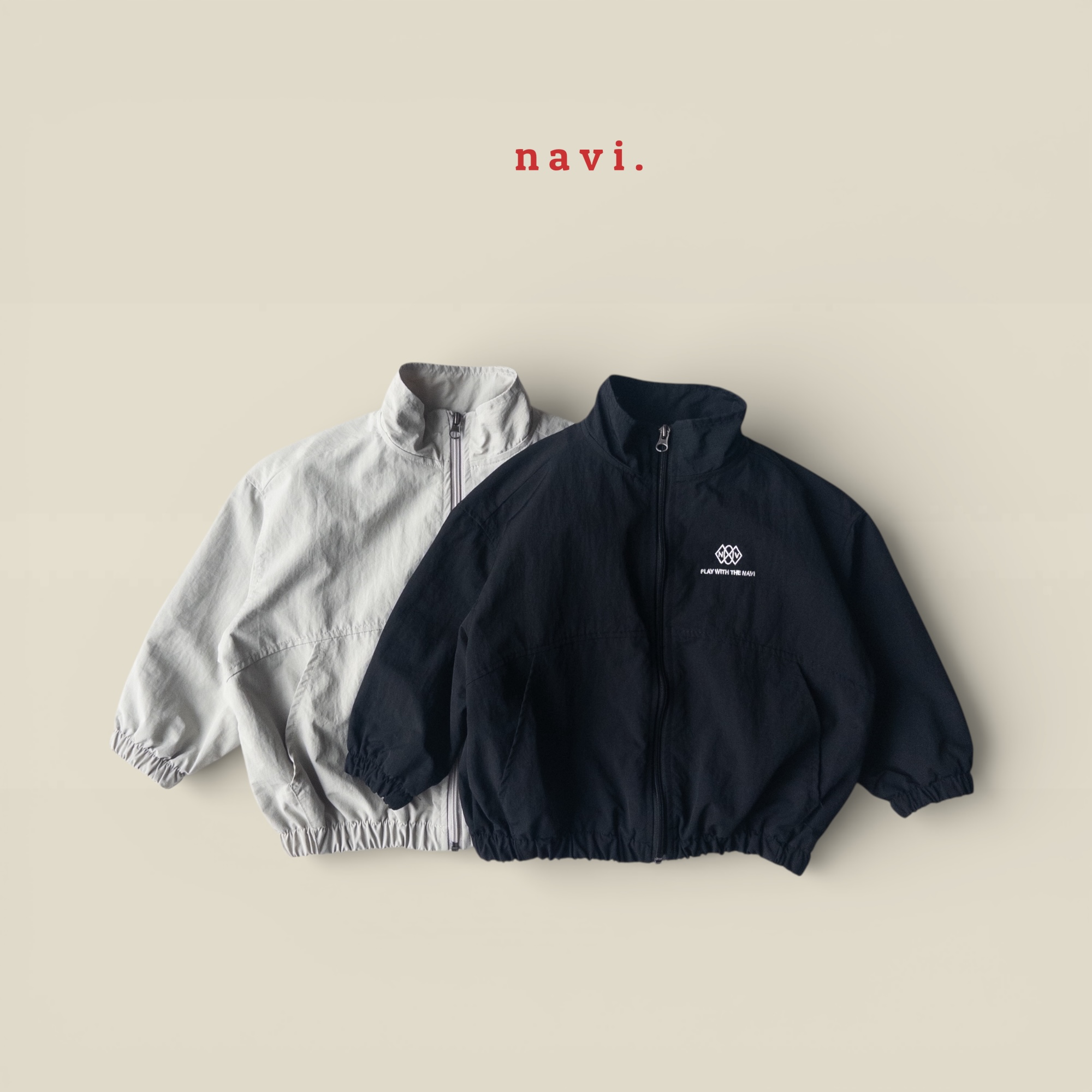 30025立領英文外套(兩色)