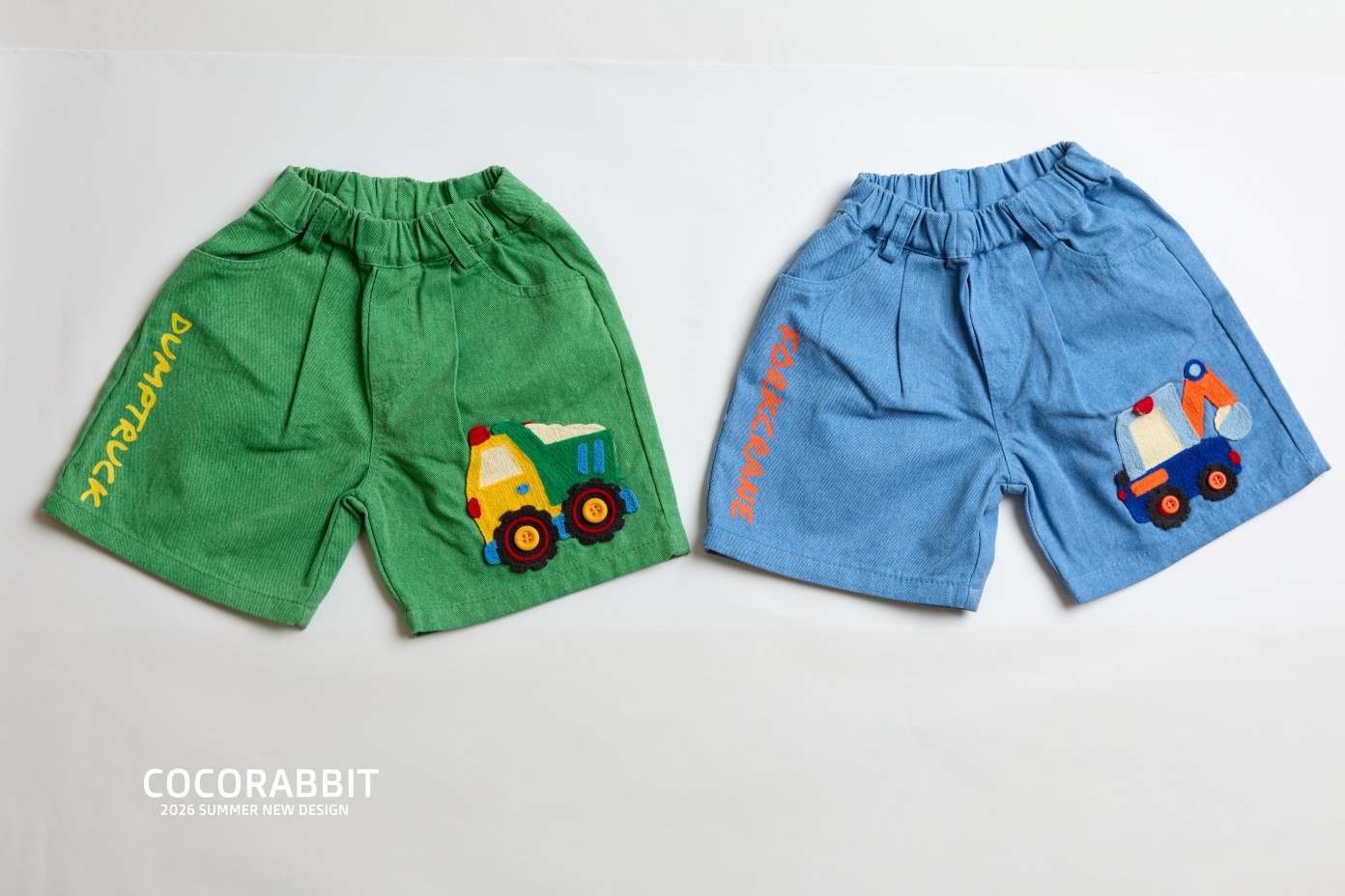 041384車子短褲(兩色)