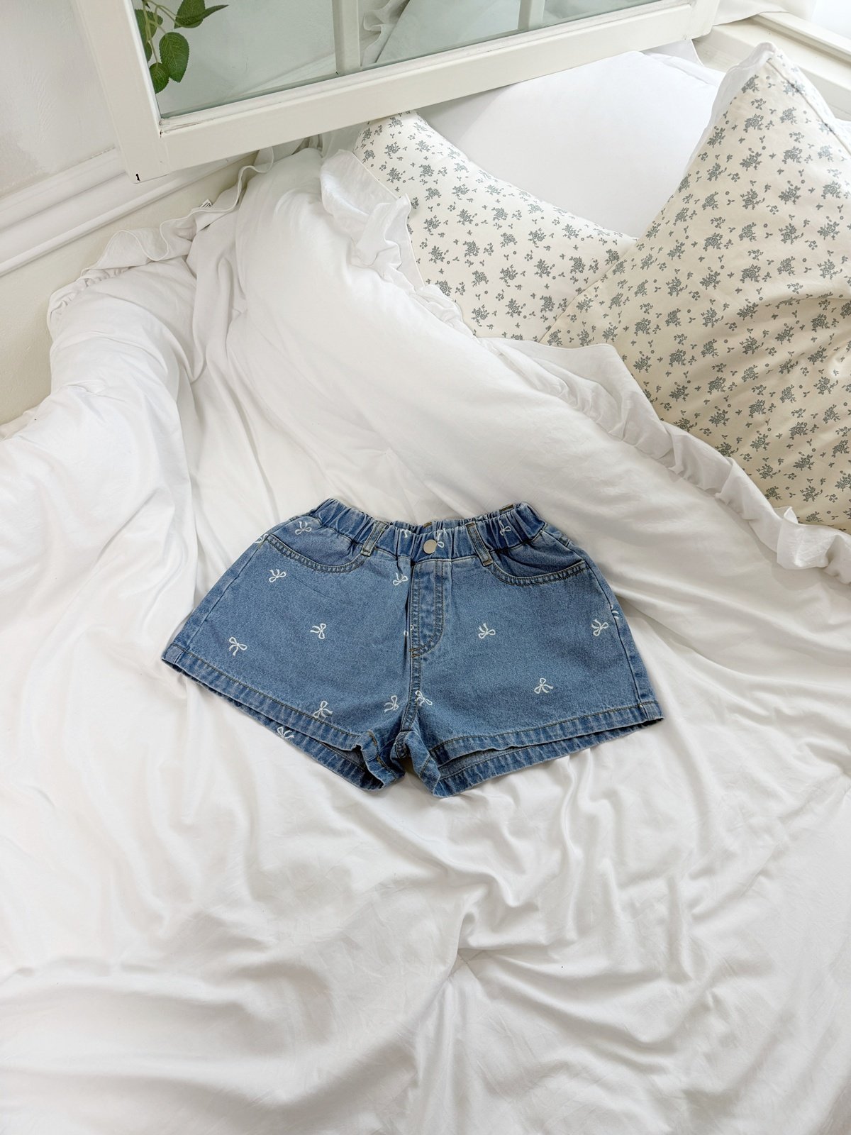 032421蝴蝶結牛仔短褲