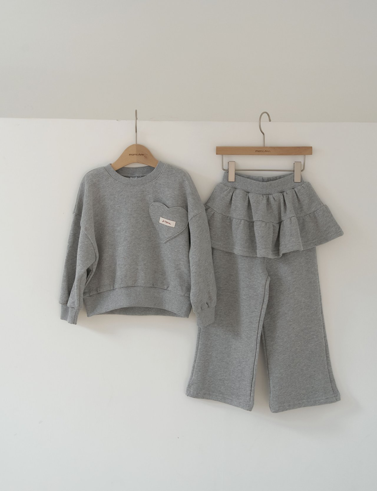 25412灰愛心口袋套裝